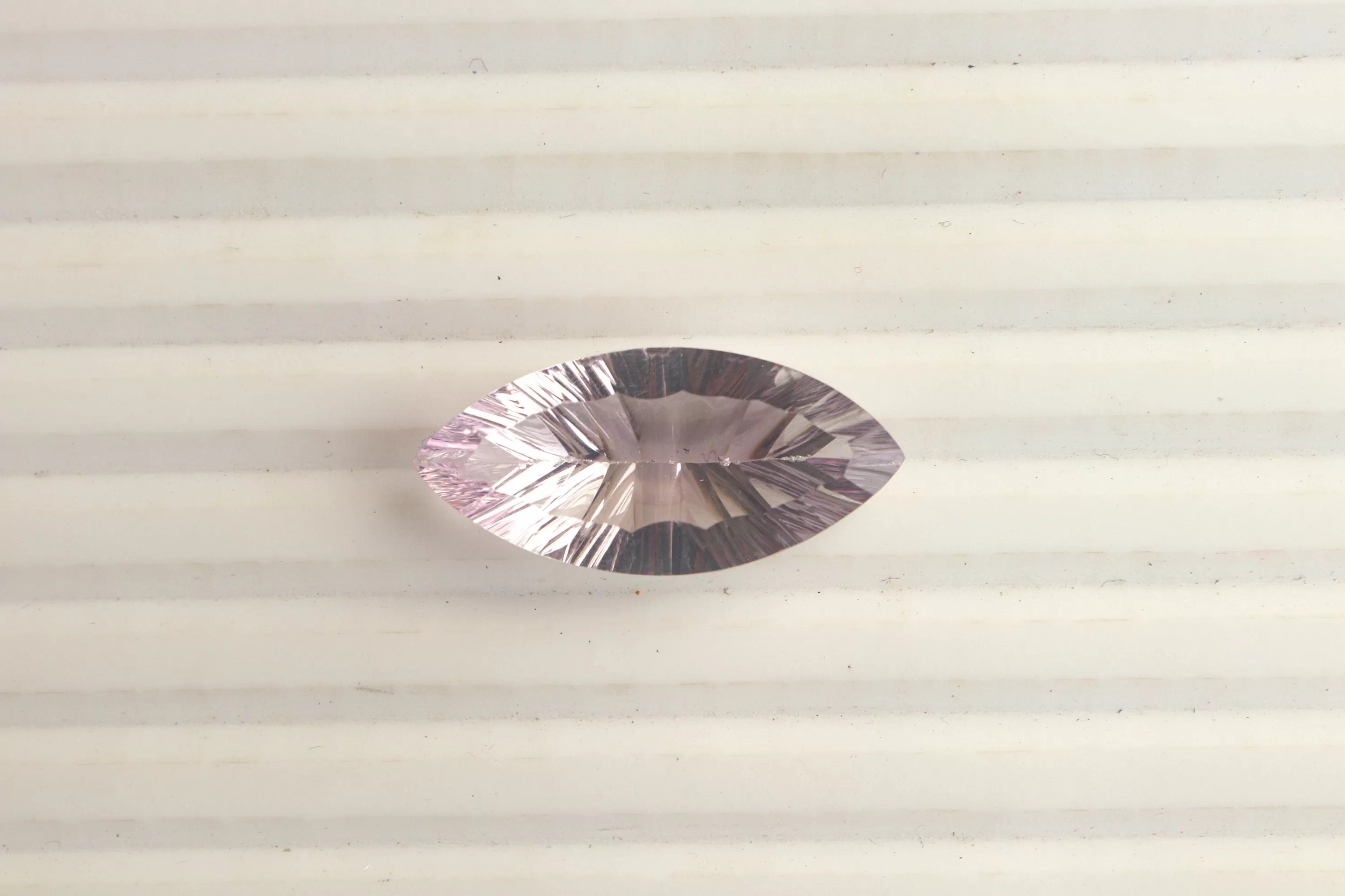 Pink Amethyst Marquise Concave Cut Gemstone | 15x30mm | 17.40 Carats