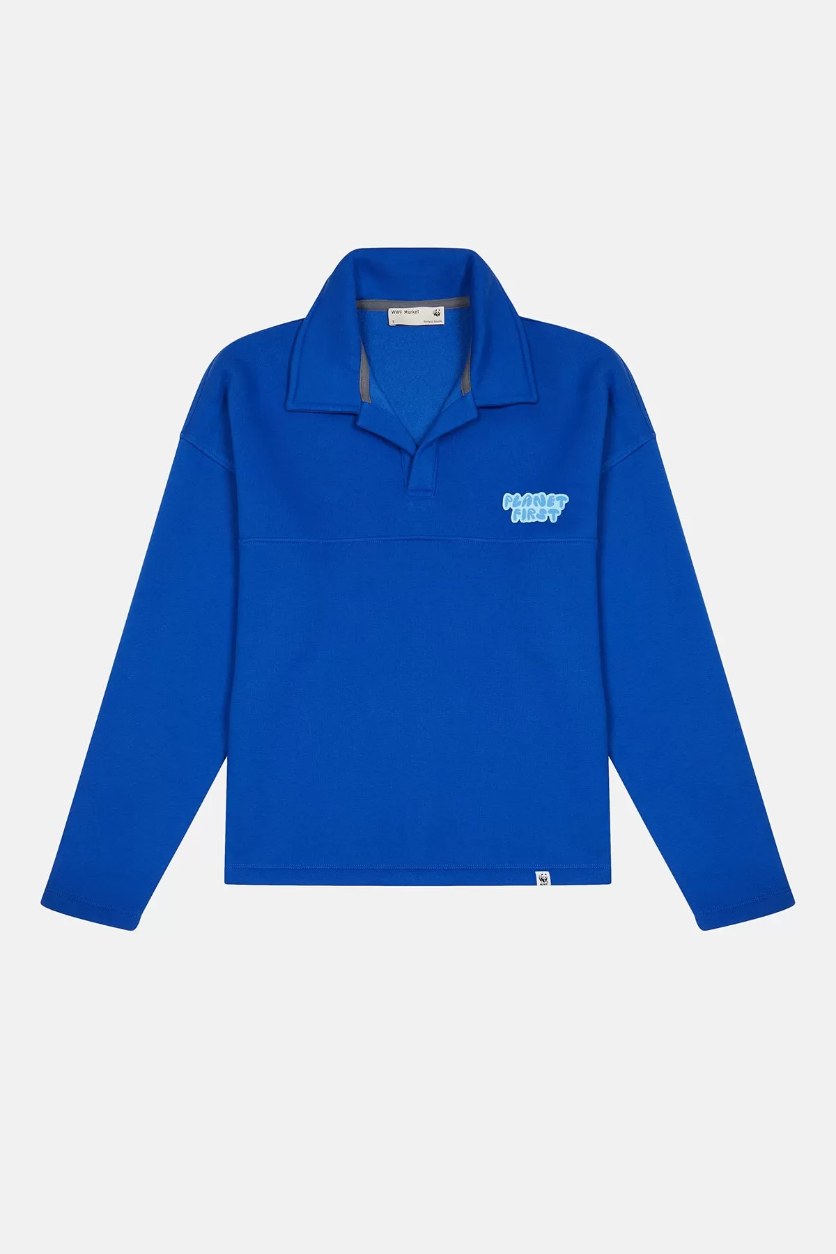 Planet First Polo Yaka Sweatshirt - Lacivert