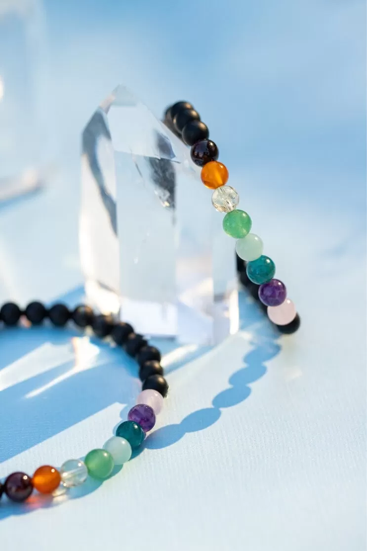 Pride Rainbow Gemstone Bracelet - Small