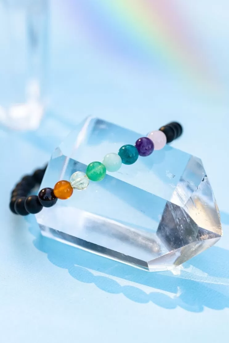 Pride Rainbow Gemstone Bracelet - Small