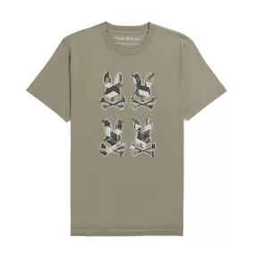 Psycho Bunny Mens Plaza Graphic Tee - Wet Sand