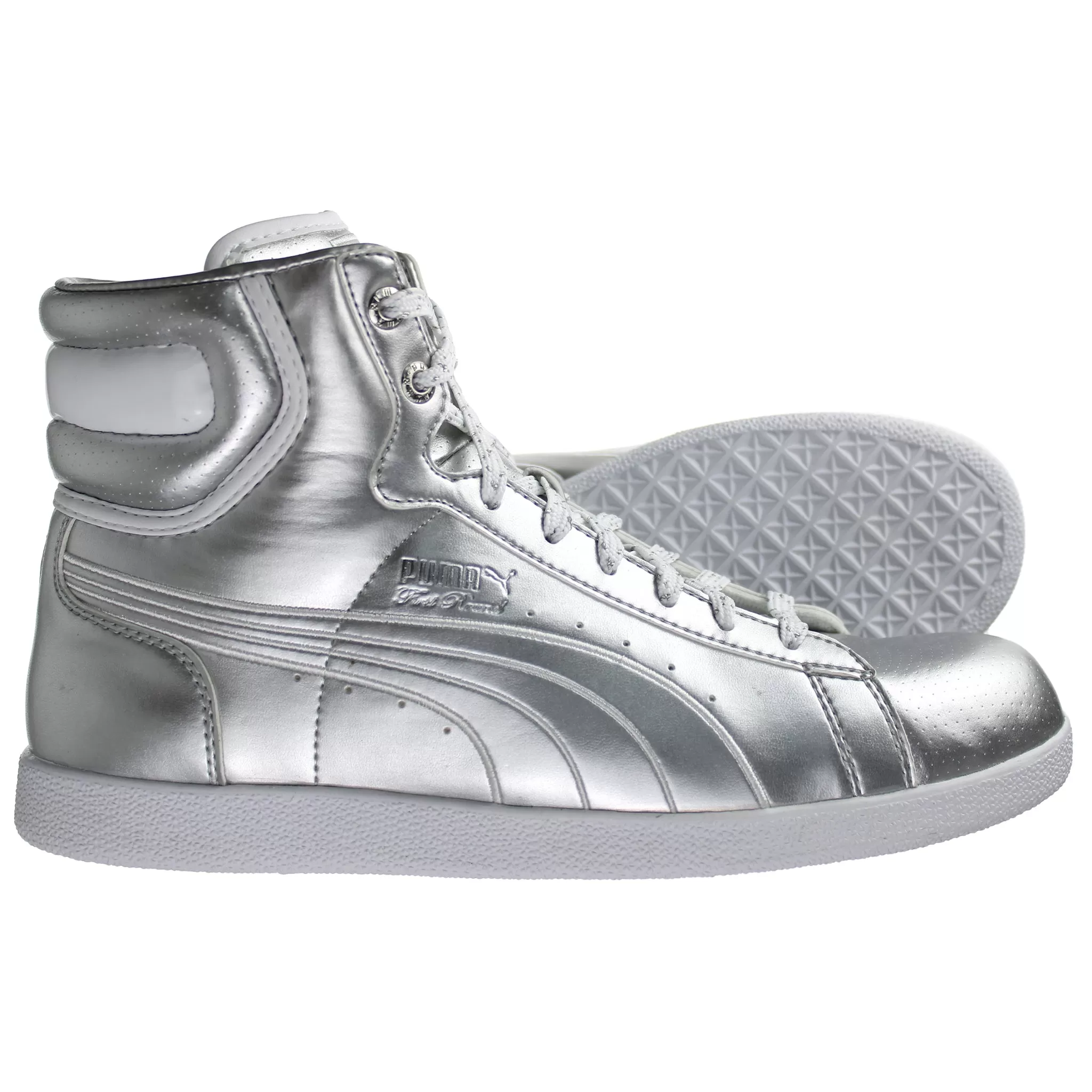 PUMA First Round Silver Womens Trainers