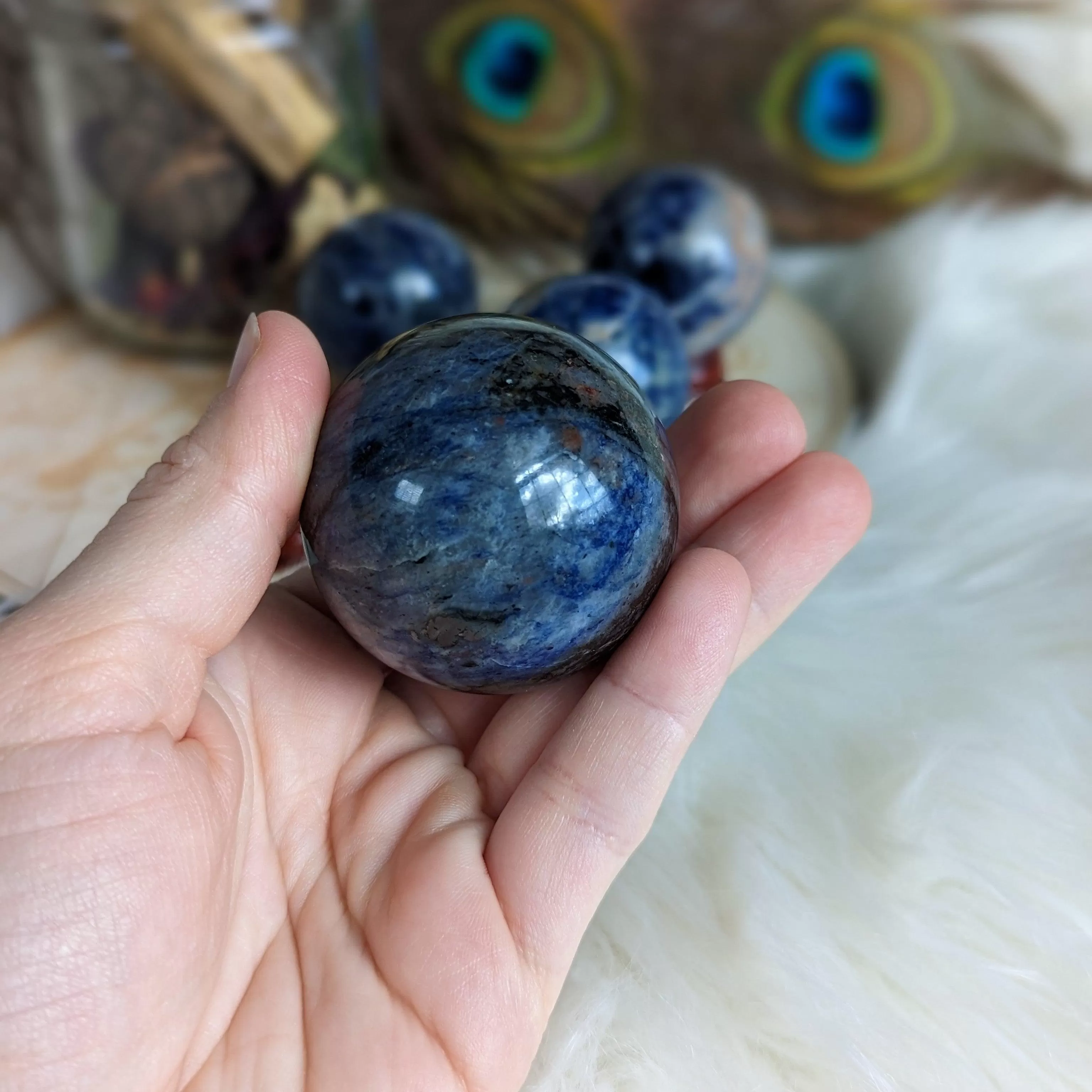 Rich Blue Sodalite Spheres ~ Clear the Throat Chakra