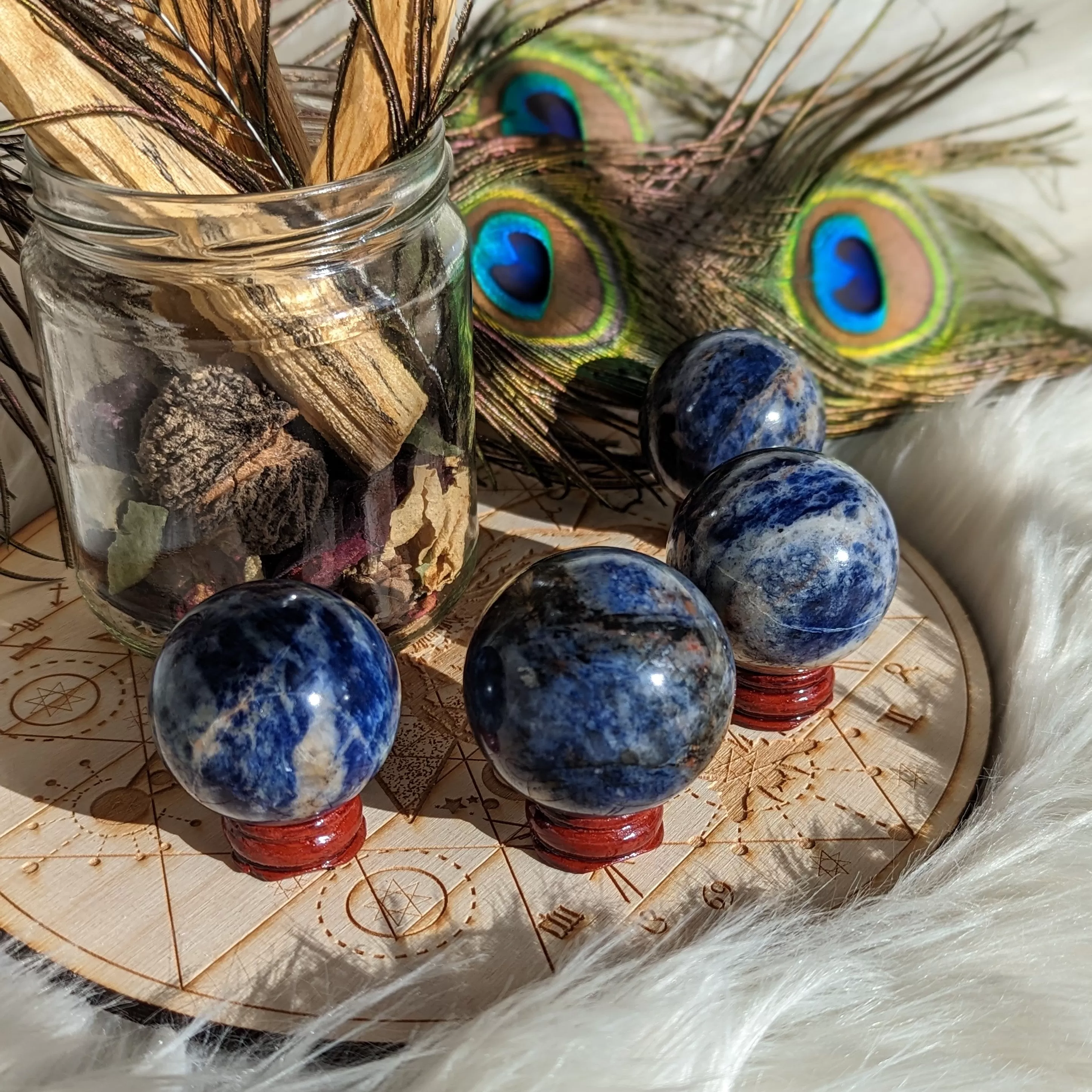 Rich Blue Sodalite Spheres ~ Clear the Throat Chakra