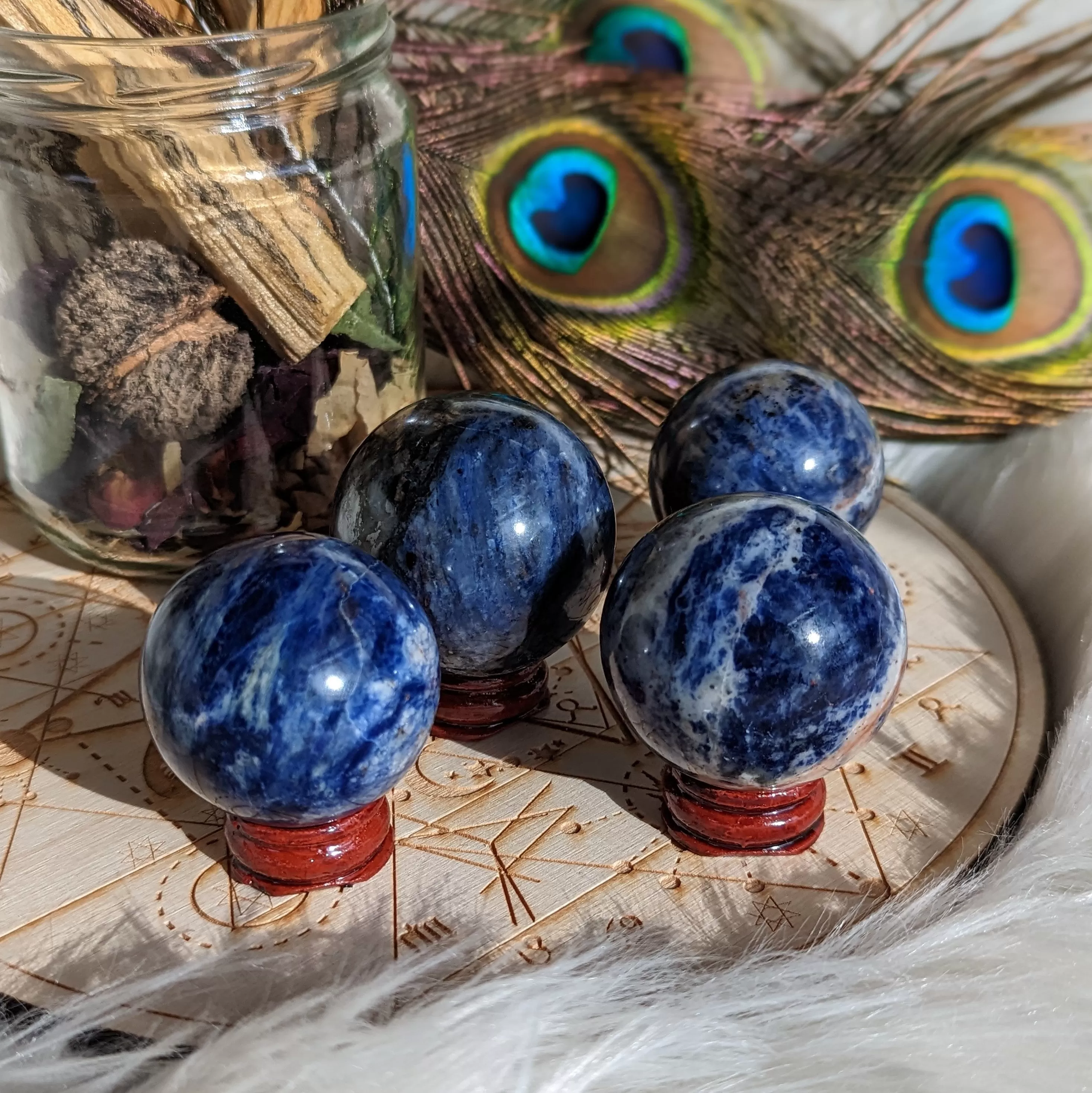 Rich Blue Sodalite Spheres ~ Clear the Throat Chakra