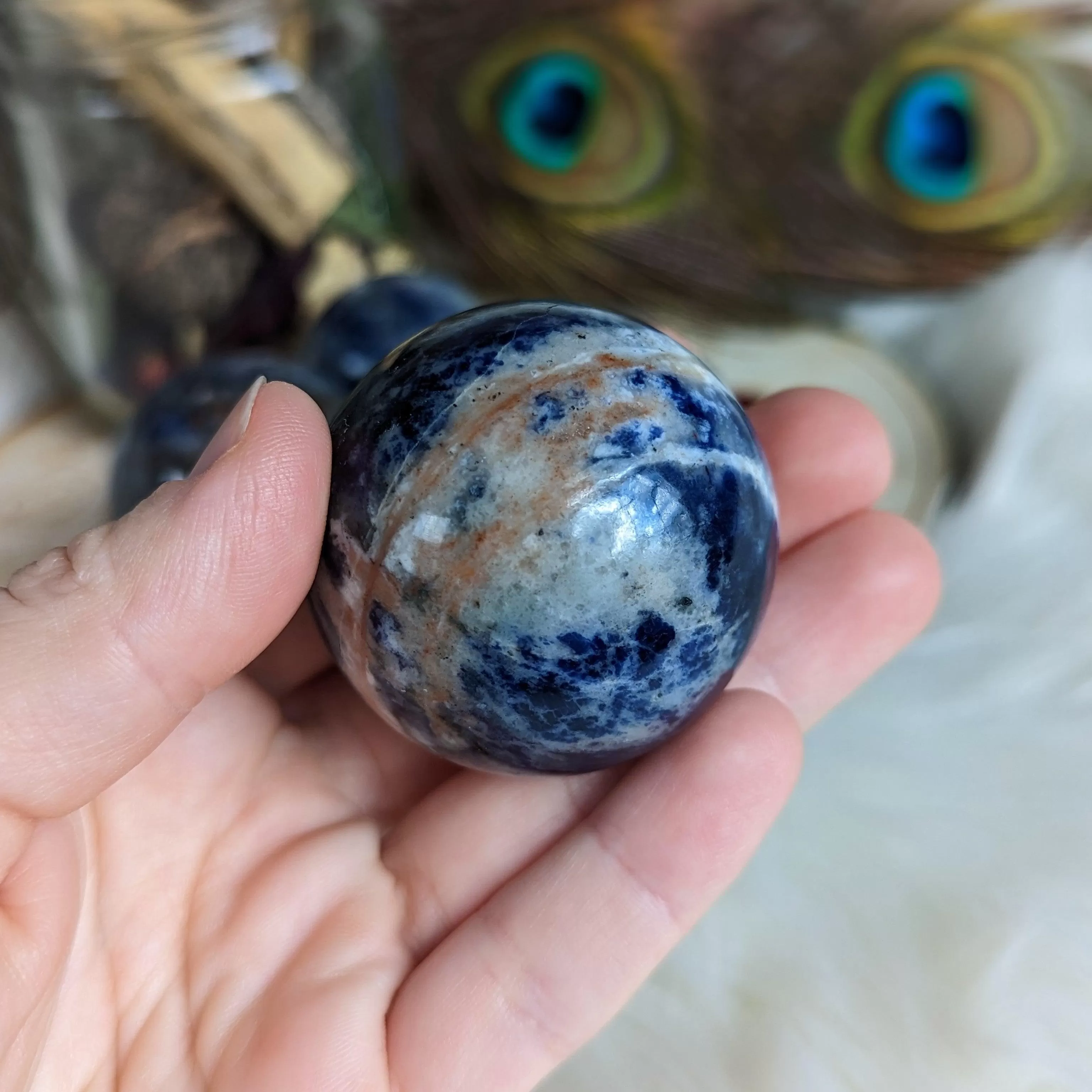 Rich Blue Sodalite Spheres ~ Clear the Throat Chakra