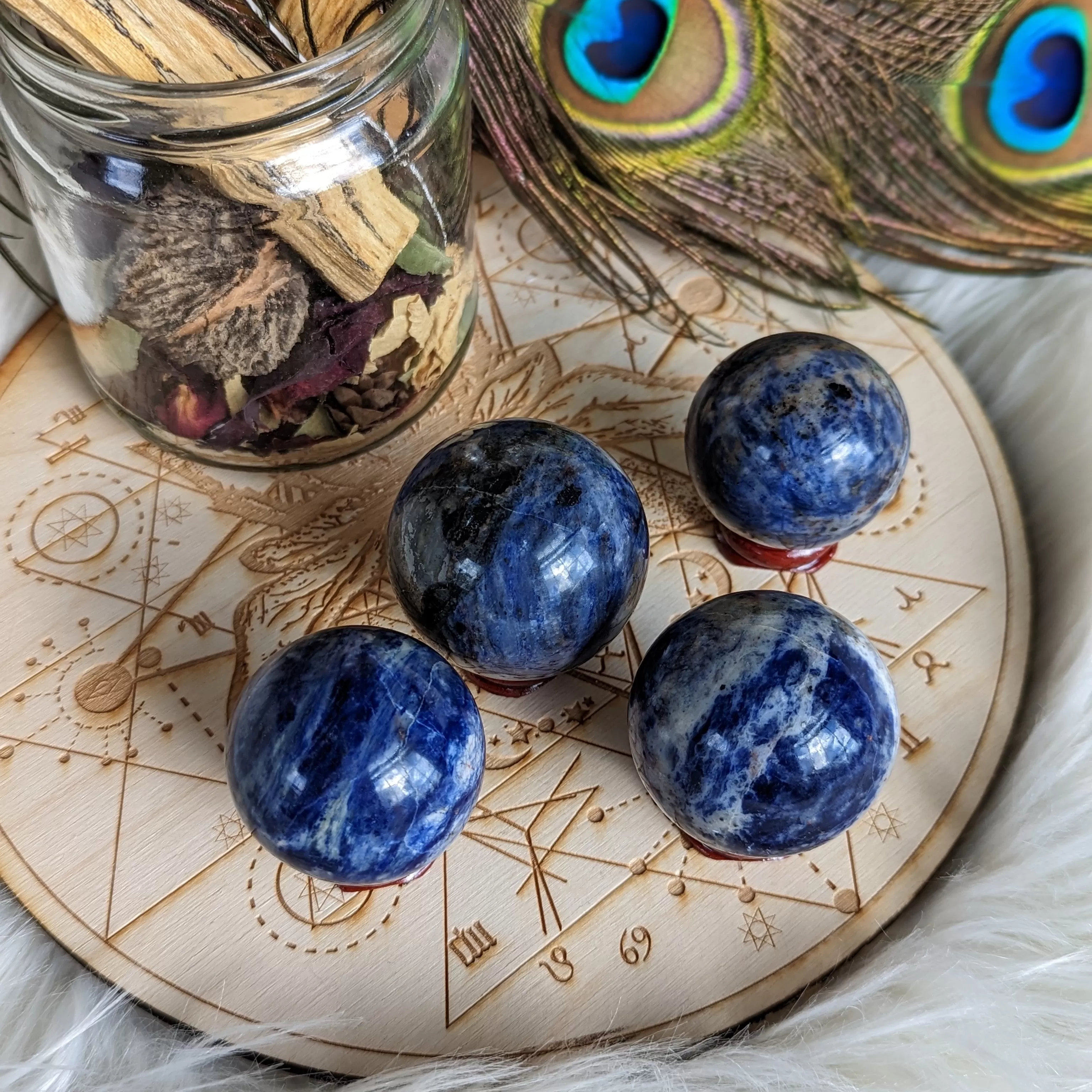 Rich Blue Sodalite Spheres ~ Clear the Throat Chakra