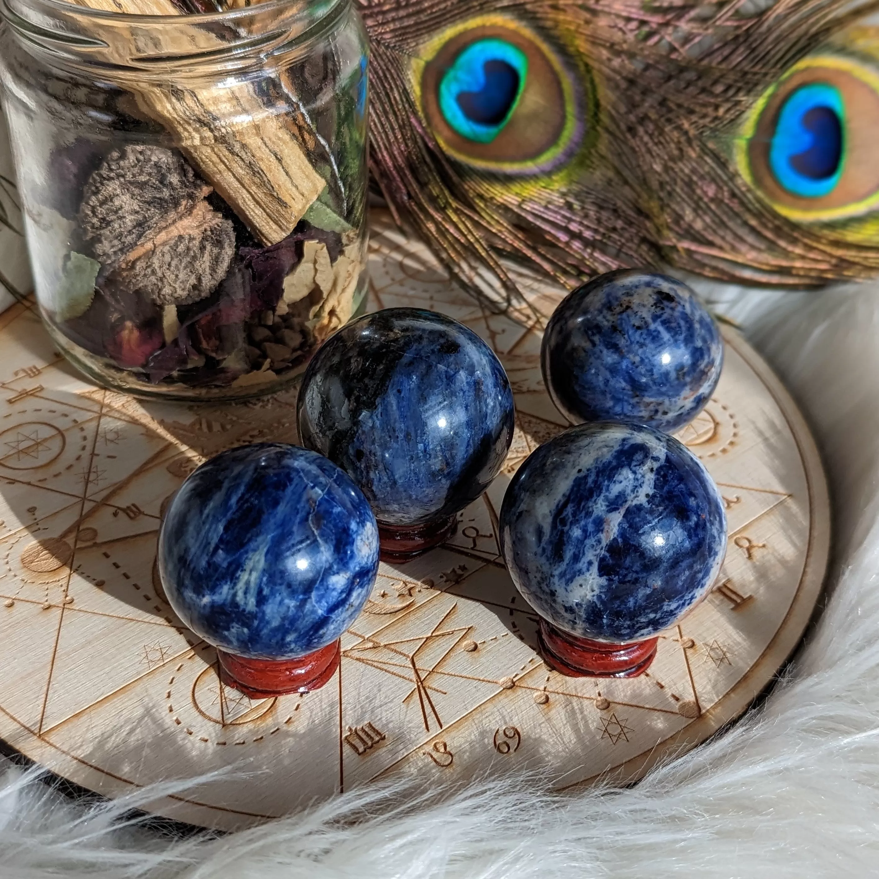 Rich Blue Sodalite Spheres ~ Clear the Throat Chakra