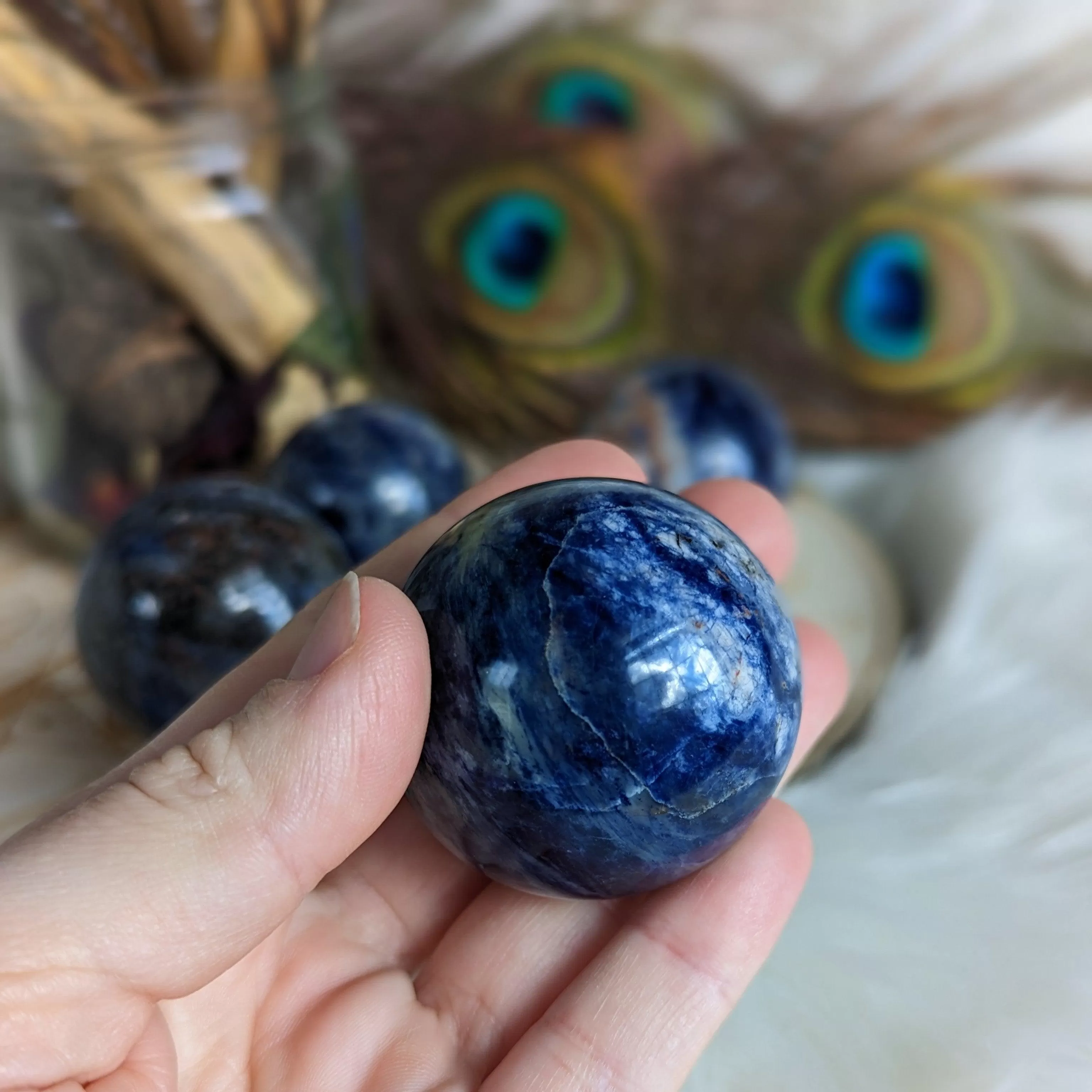 Rich Blue Sodalite Spheres ~ Clear the Throat Chakra