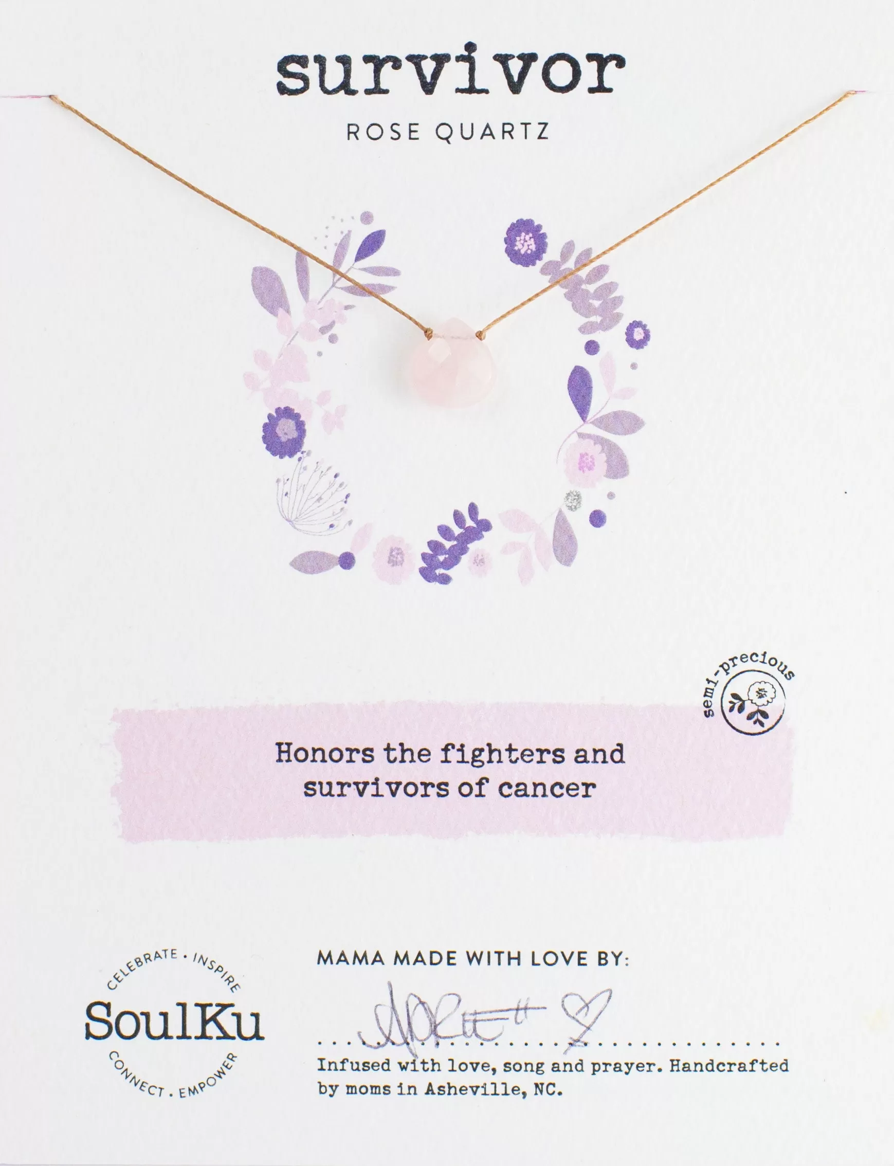 Rose Quartz Soul-Full of Light Necklace for Survivor