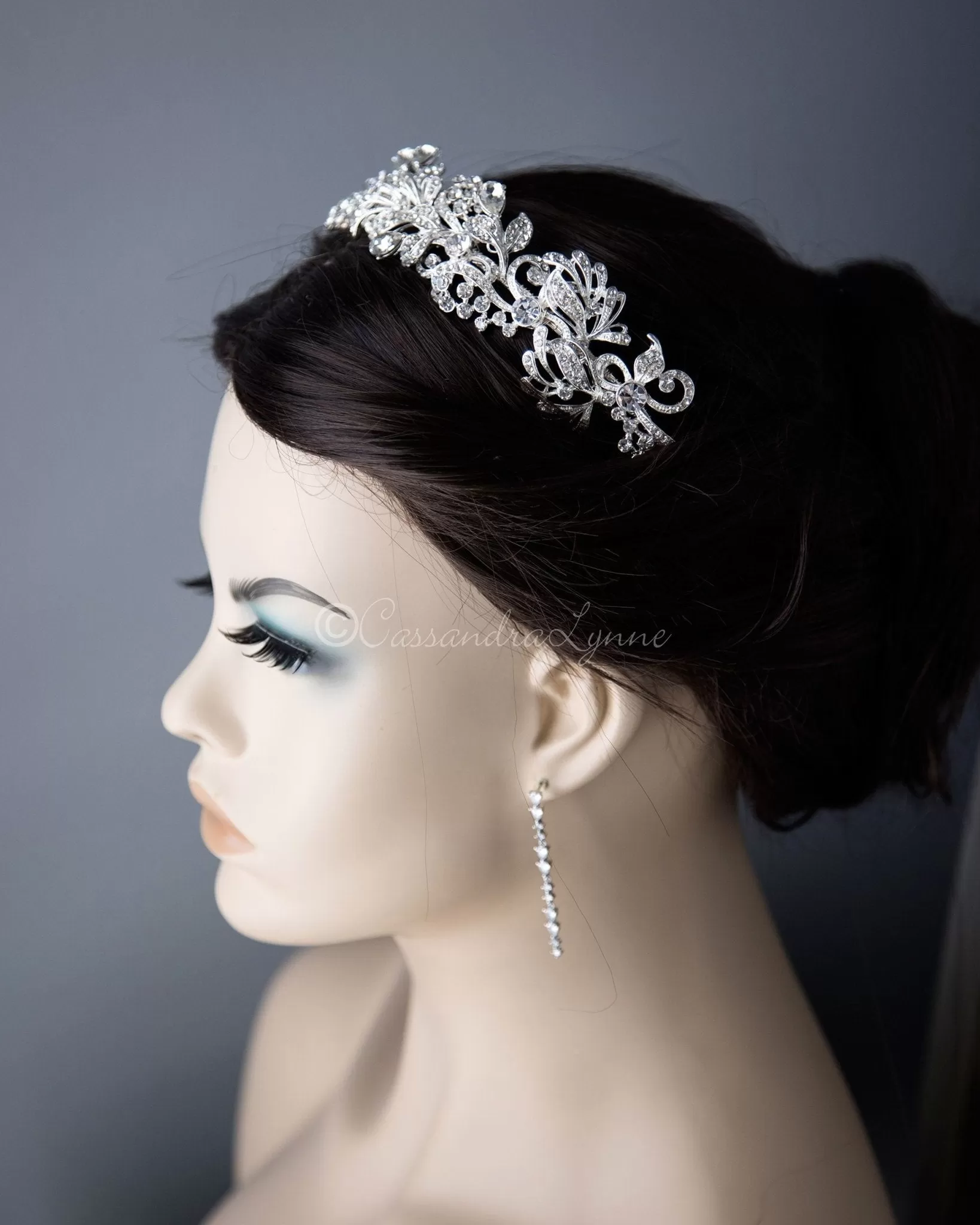 Scrolling Crystal Bridal Headpiece