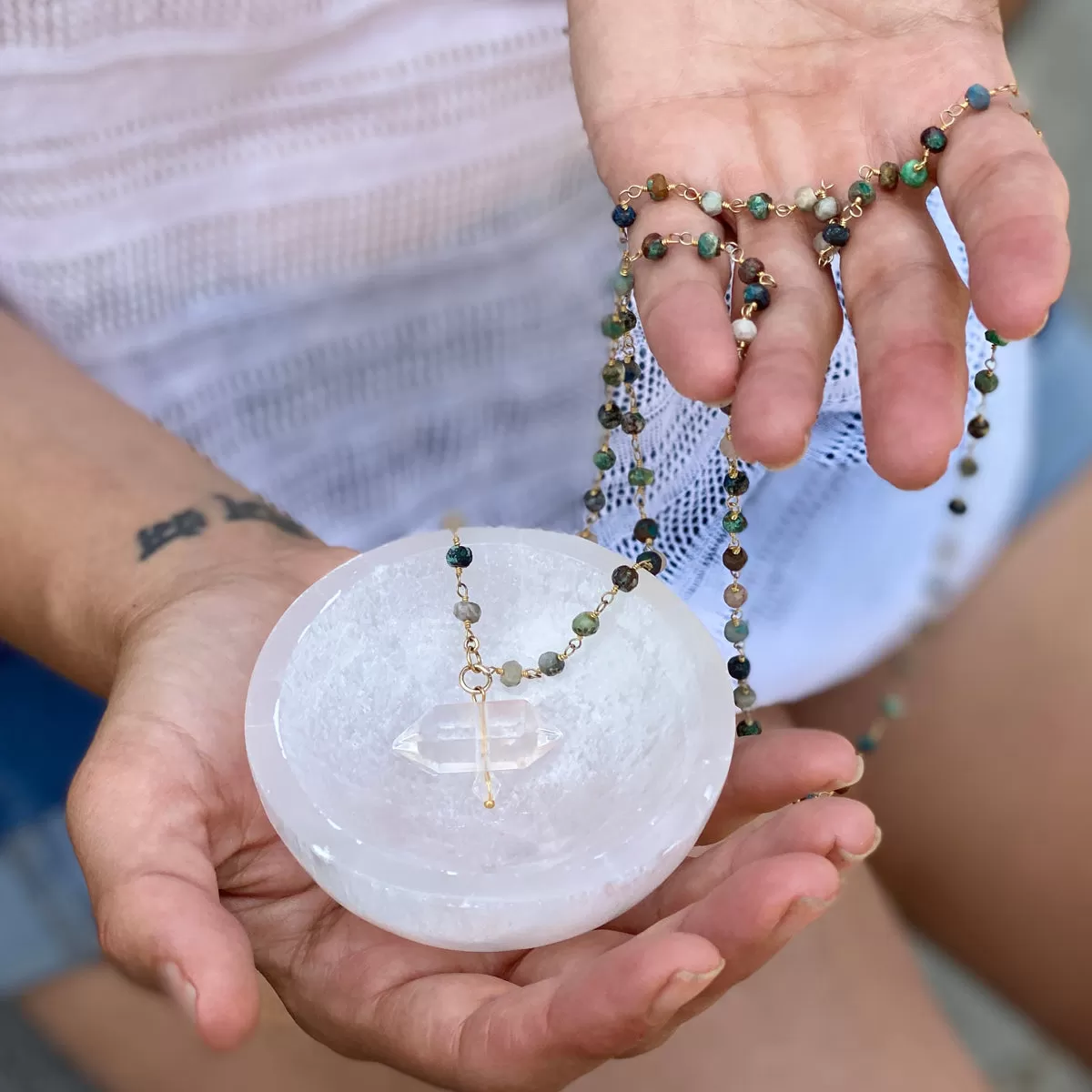 Selenite Bowl for Crystal Cleansing and Charging