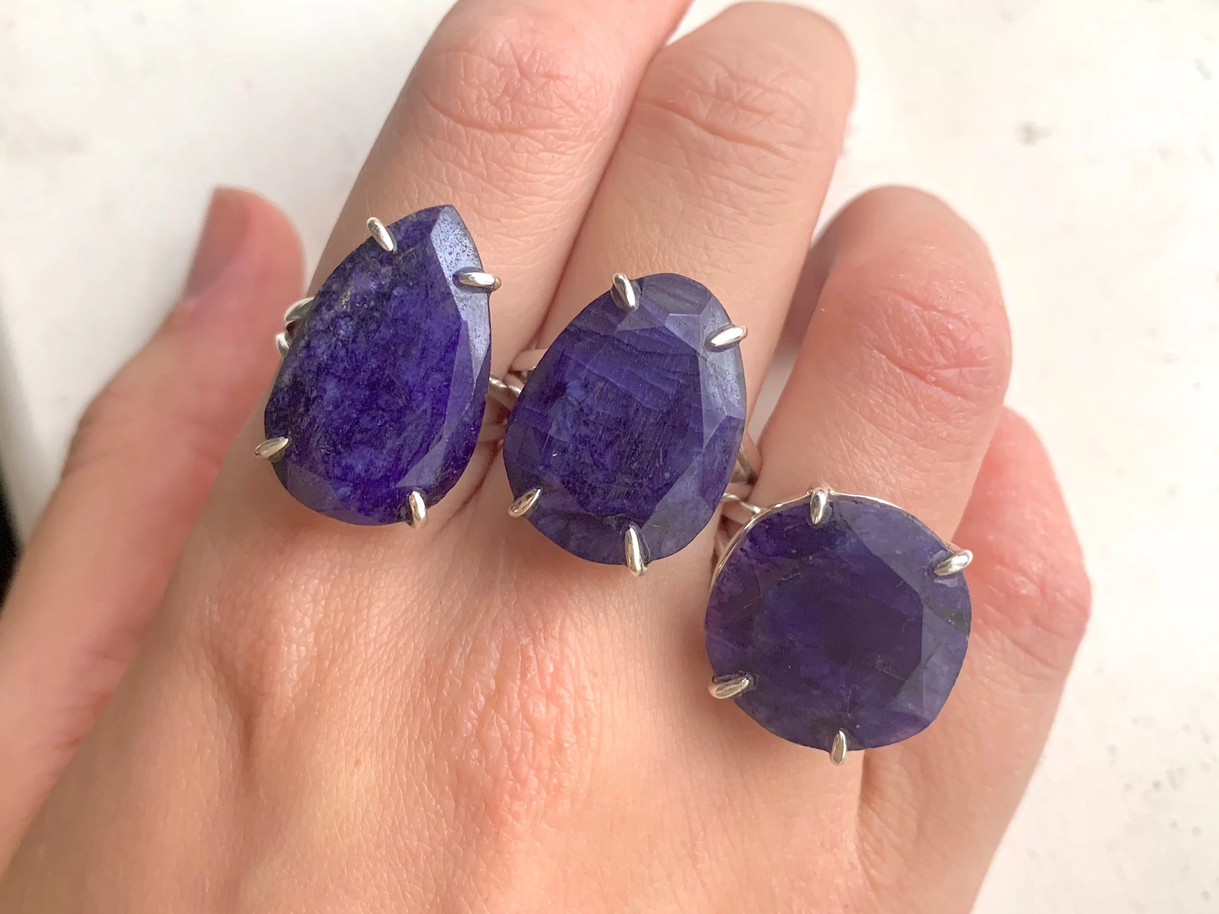 Semi-precious Sapphire Large Sanaa Rings (US 7 & 10)