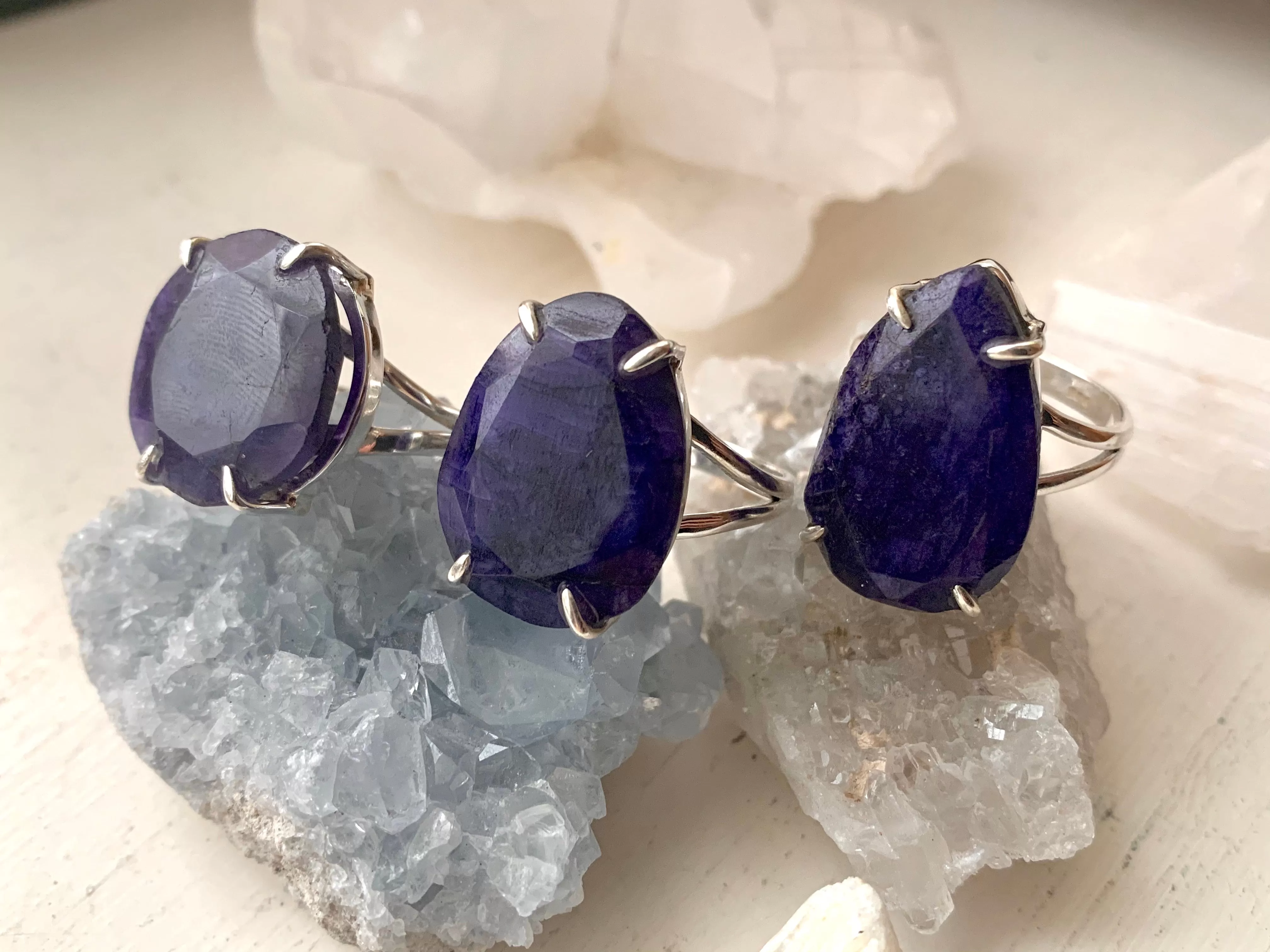 Semi-precious Sapphire Large Sanaa Rings (US 7 & 10)