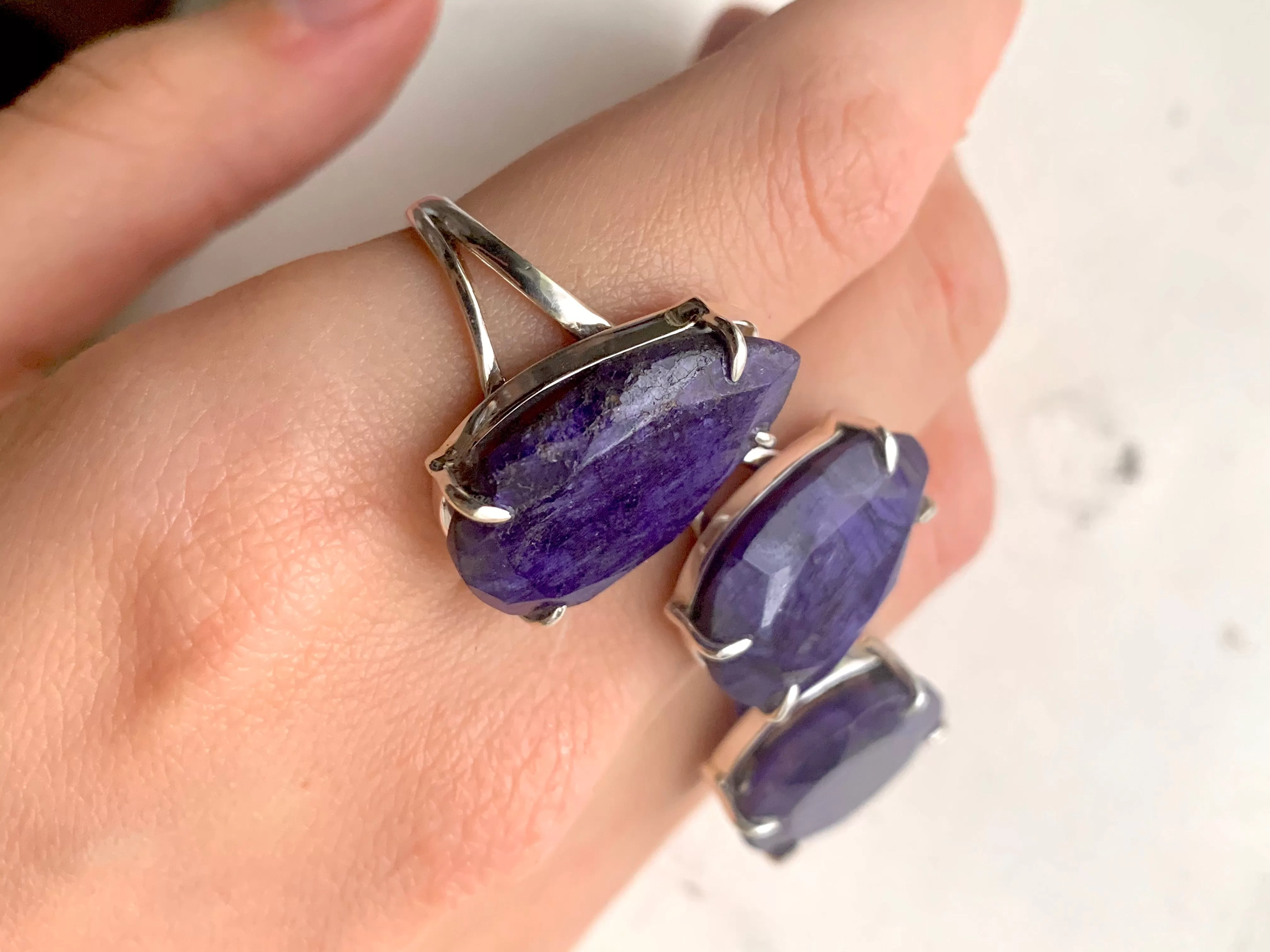 Semi-precious Sapphire Large Sanaa Rings (US 7 & 10)