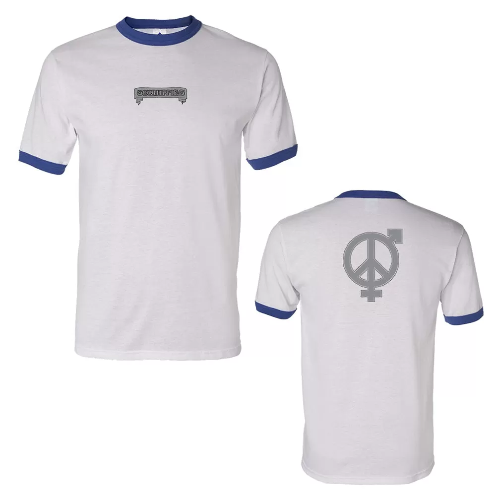 SexHippies Banner Ringer Tee White/Royal