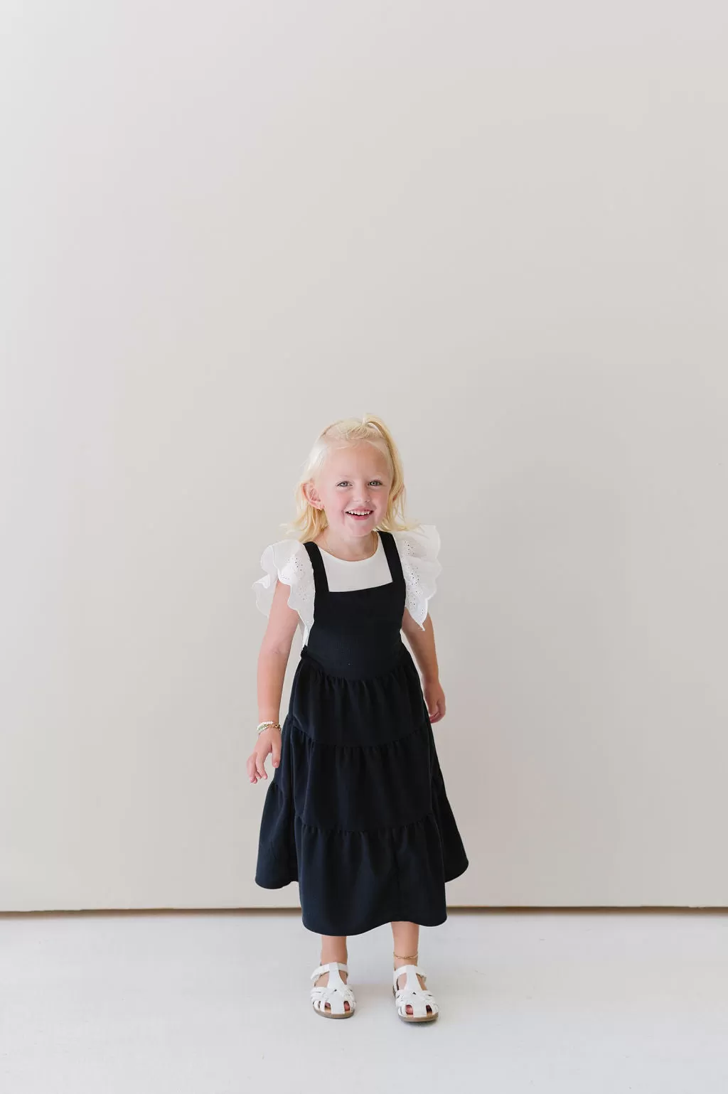 Shay Overall Dress in Navy Blue - Kids