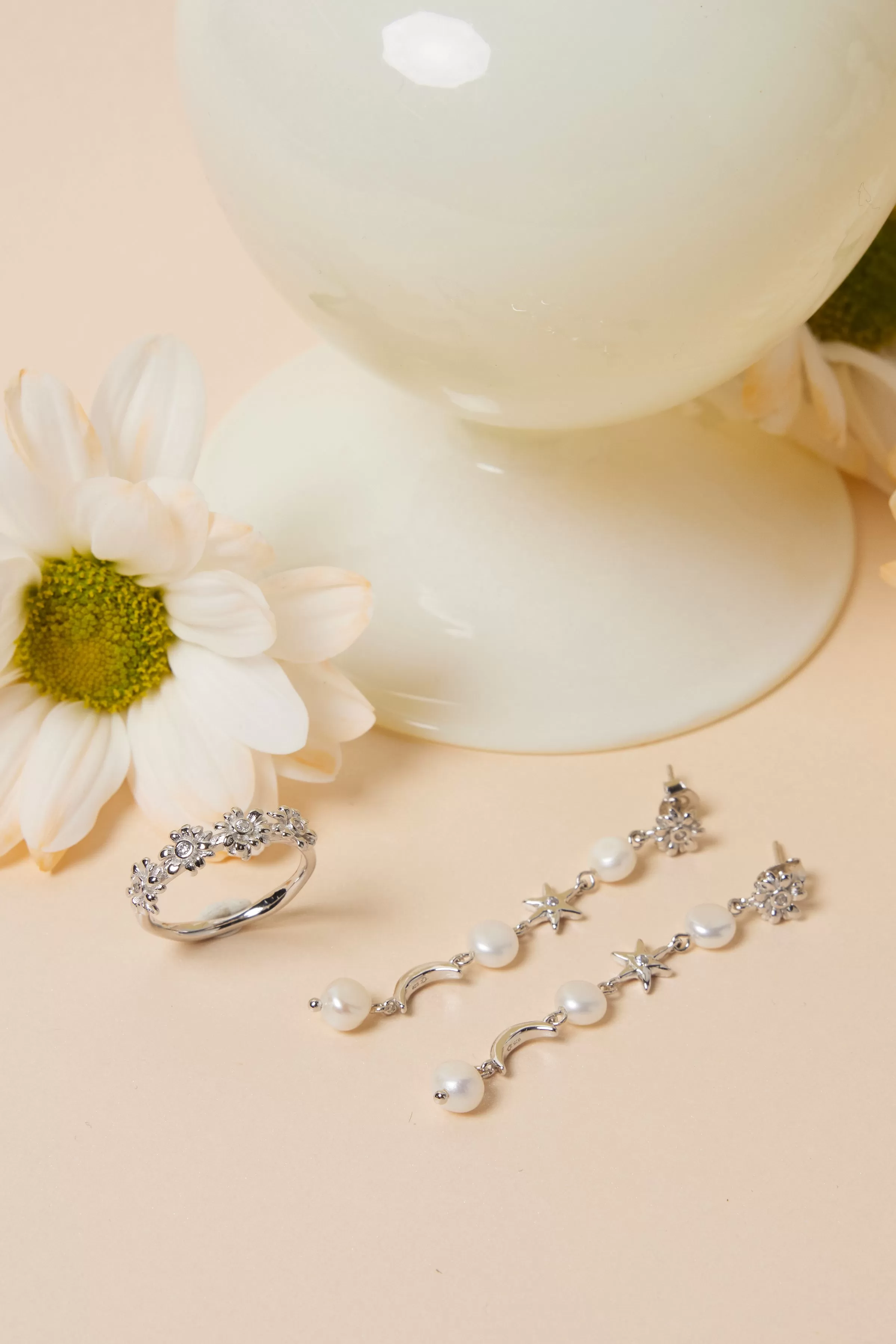 Silver Floral Ring - Daisy