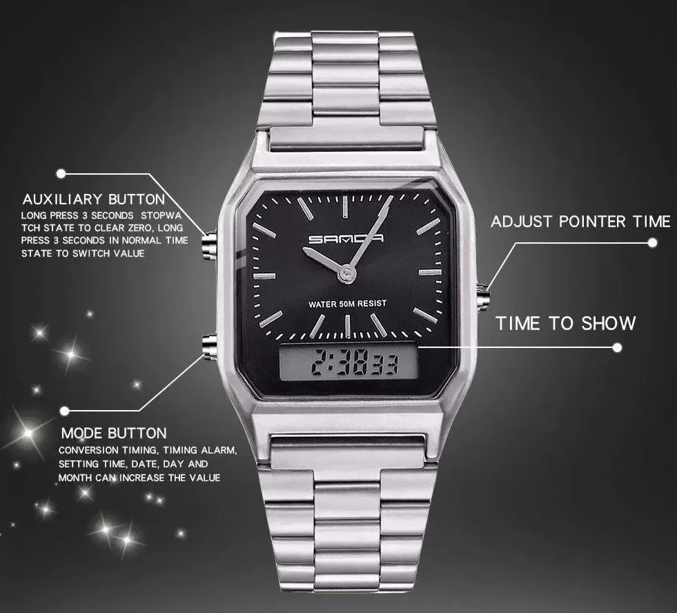 Simple Luxury Digital Waterproof Sports Quartz Watch for Men, Women, and Unisex - SCW747