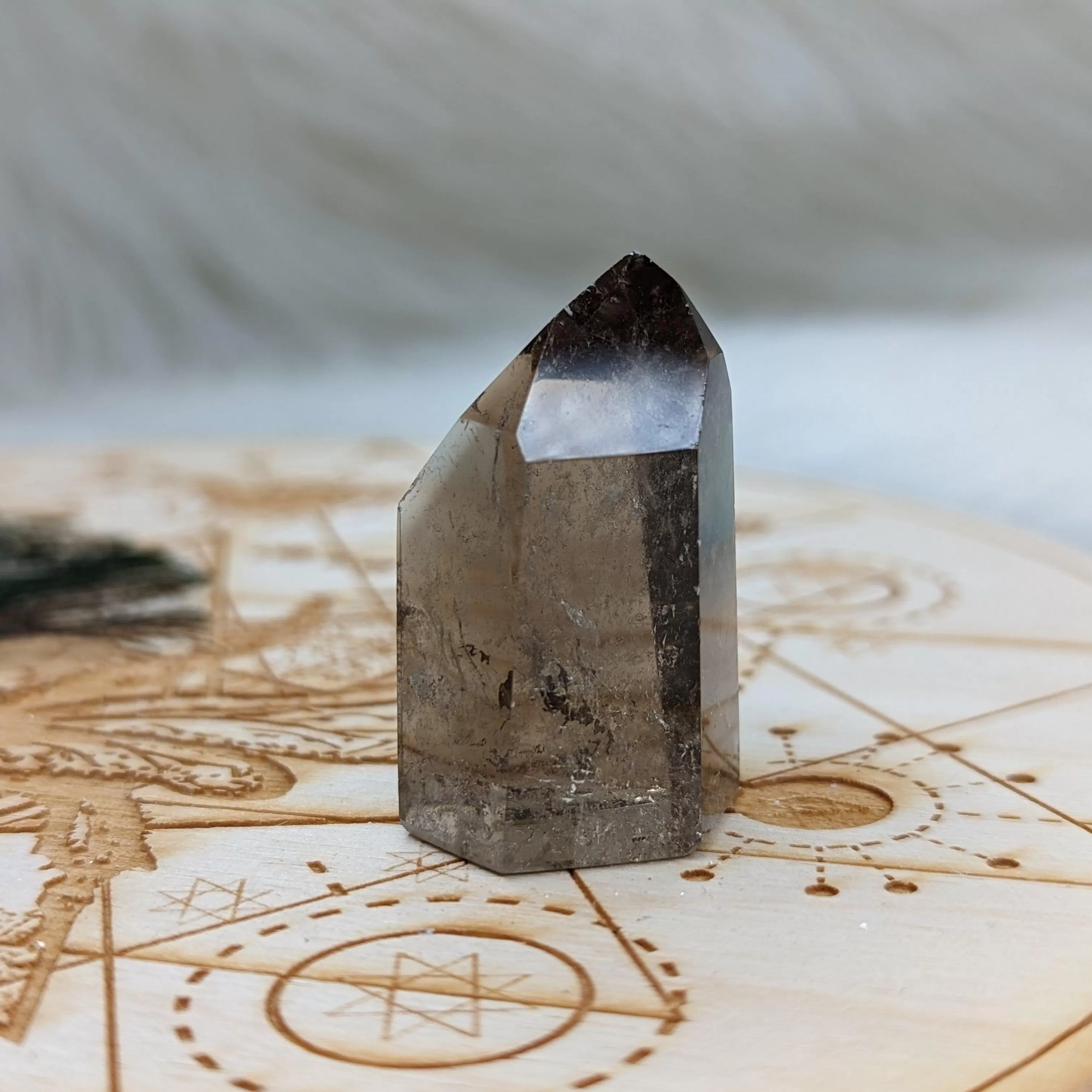 Smoky Quartz Mini Polished Point ~ Protective and Grounding Display Point ~