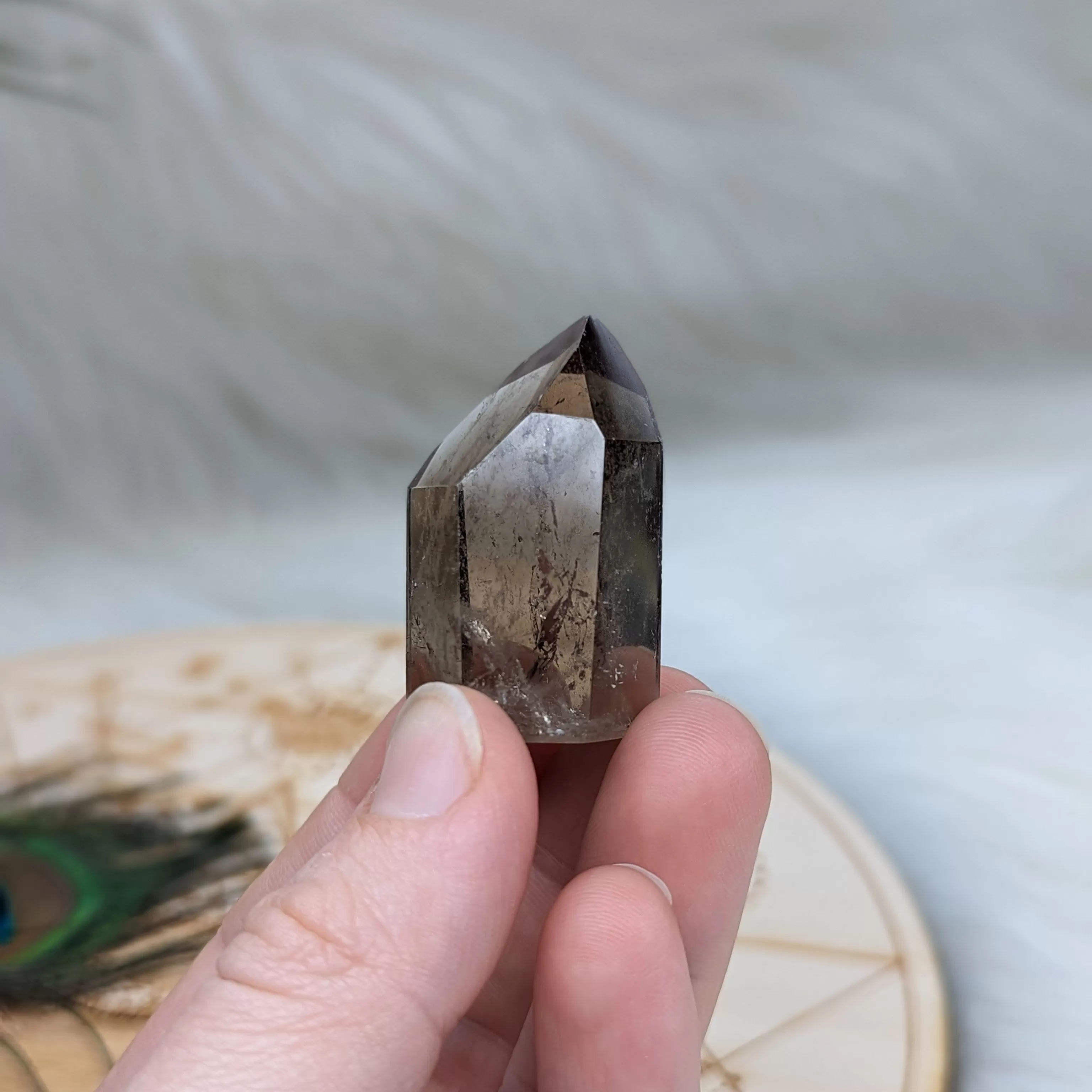 Smoky Quartz Mini Polished Point ~ Protective and Grounding Display Point ~