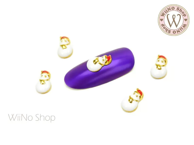 Snowman Nail Metal Charm - 2 pcs (SM01)