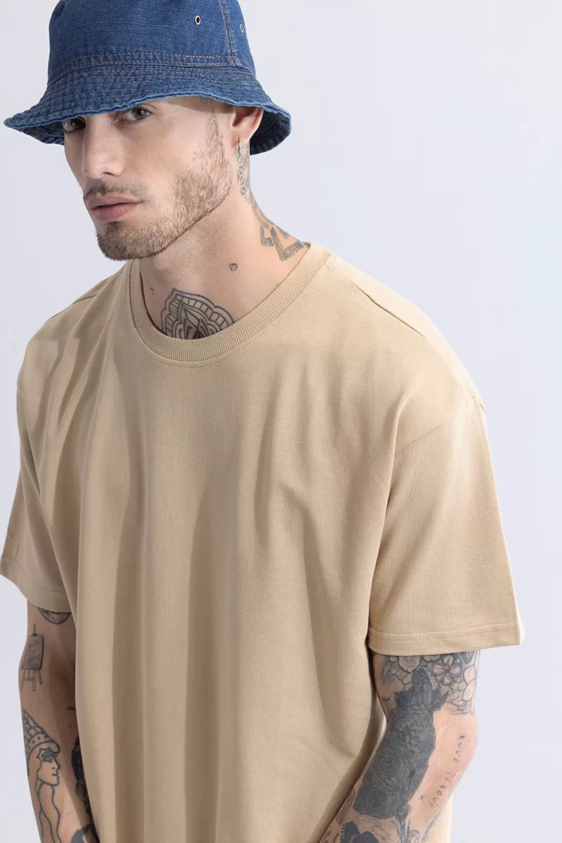 Solitude Beige Oversized T-Shirt