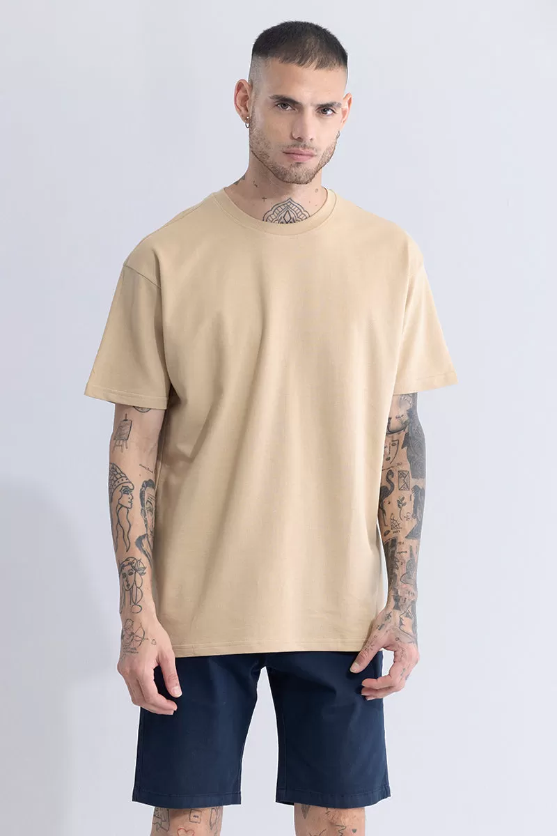 Solitude Beige Oversized T-Shirt