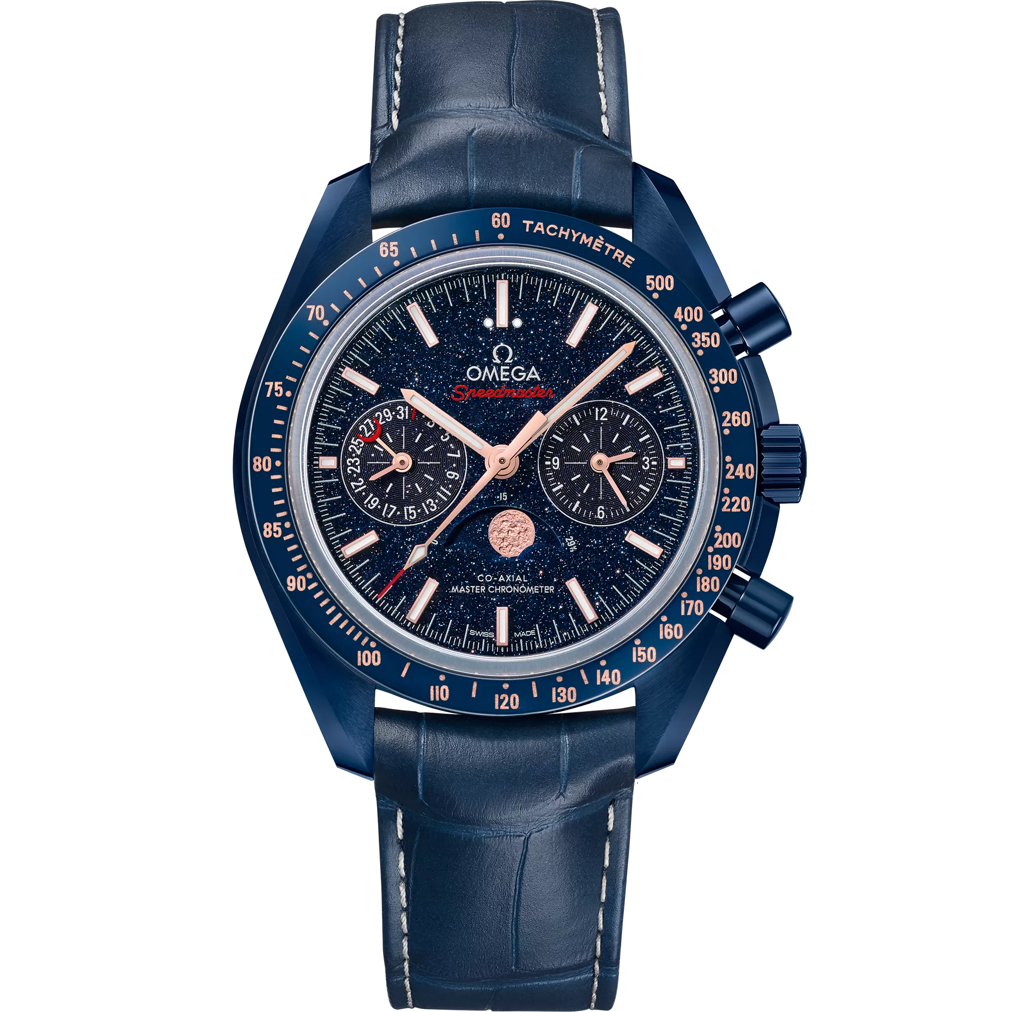 SPEEDMASTER MOONPHASE BLUE CERAMIC 44.25MM 304.93.44.52.03.002