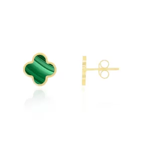 Stone Flower Earring - Malachite