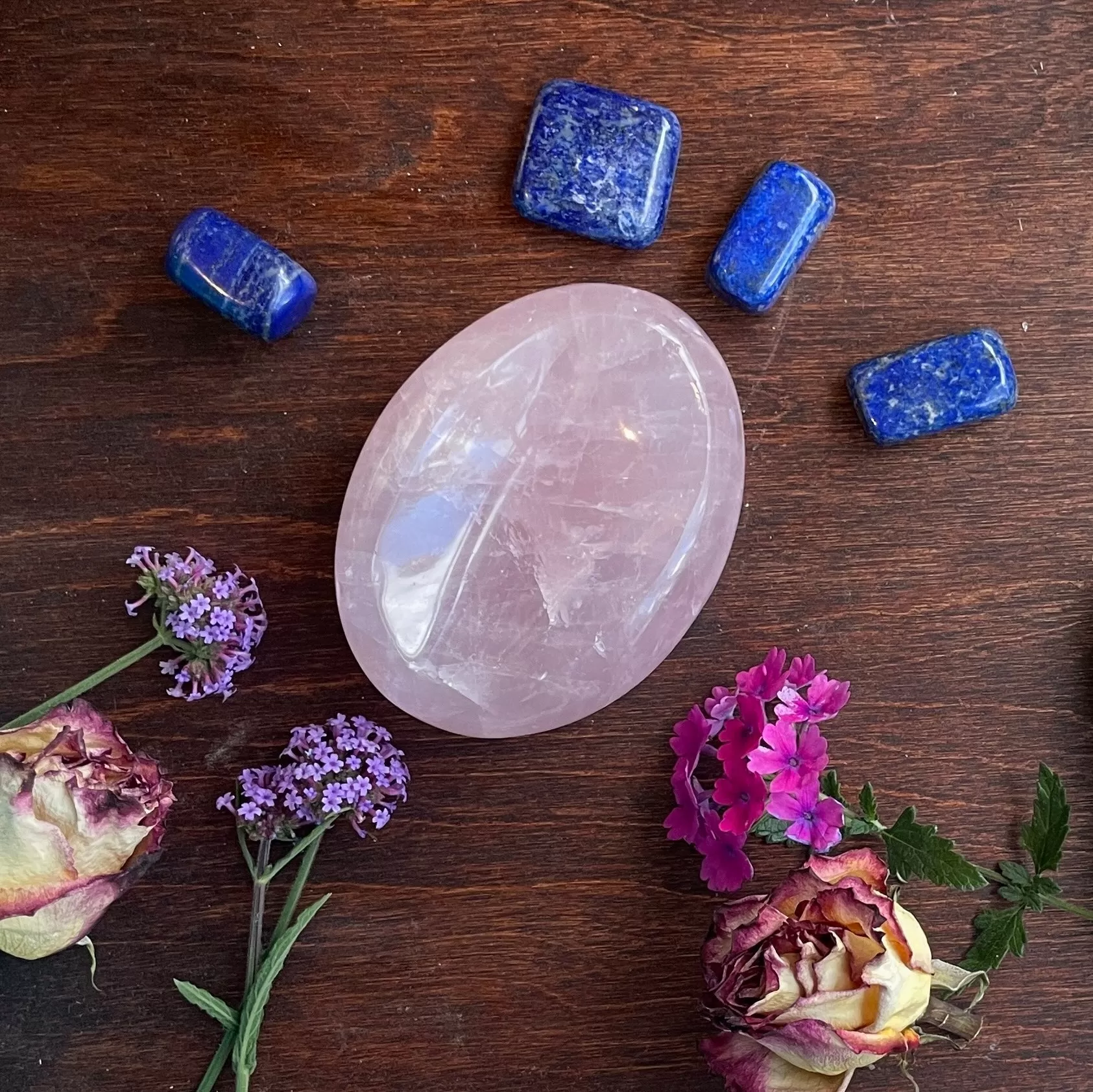 Sweet Pink Rose Quartz Oval Dish