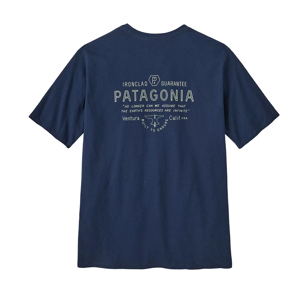 T-shirt Uomo Patagonia Forge Mark Responsibili-Tee Blu