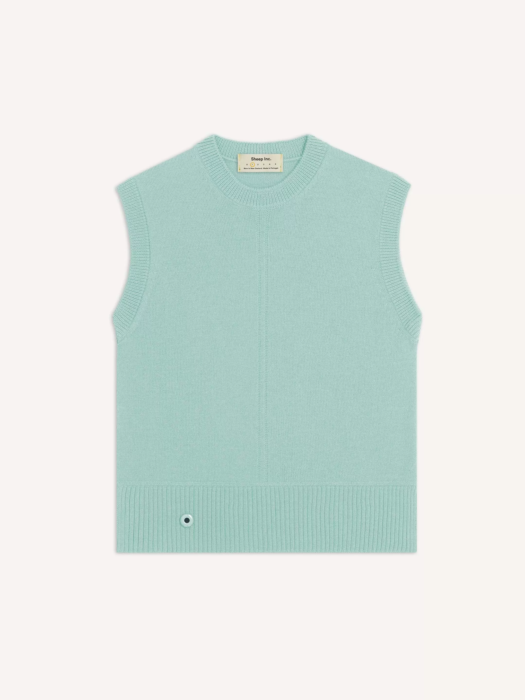 The Crewneck Vest - Aqua Green