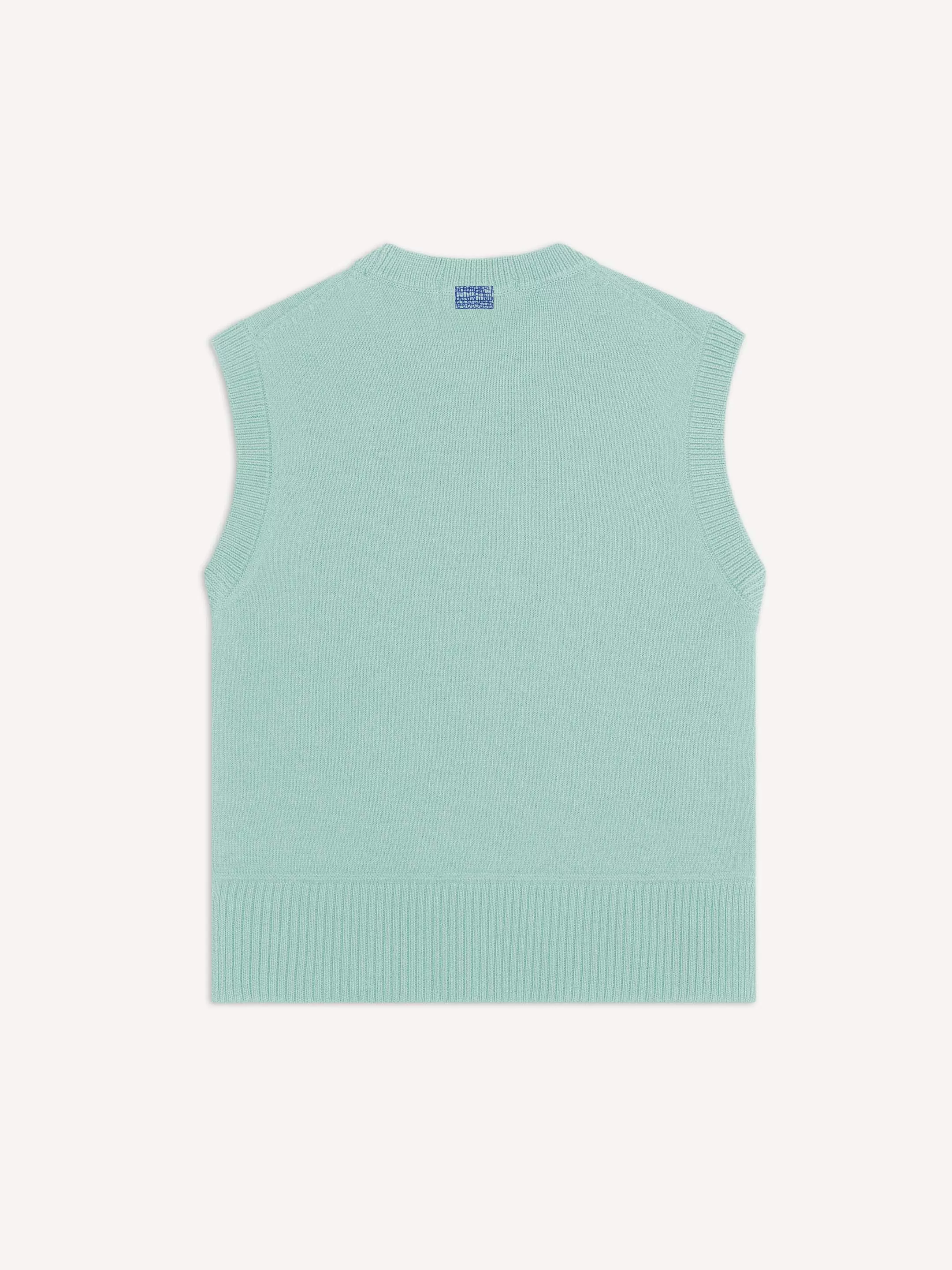 The Crewneck Vest - Aqua Green