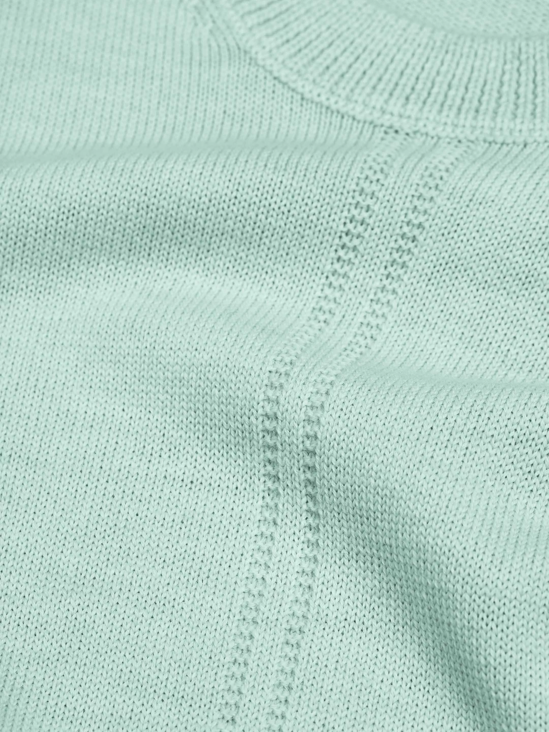 The Crewneck Vest - Aqua Green