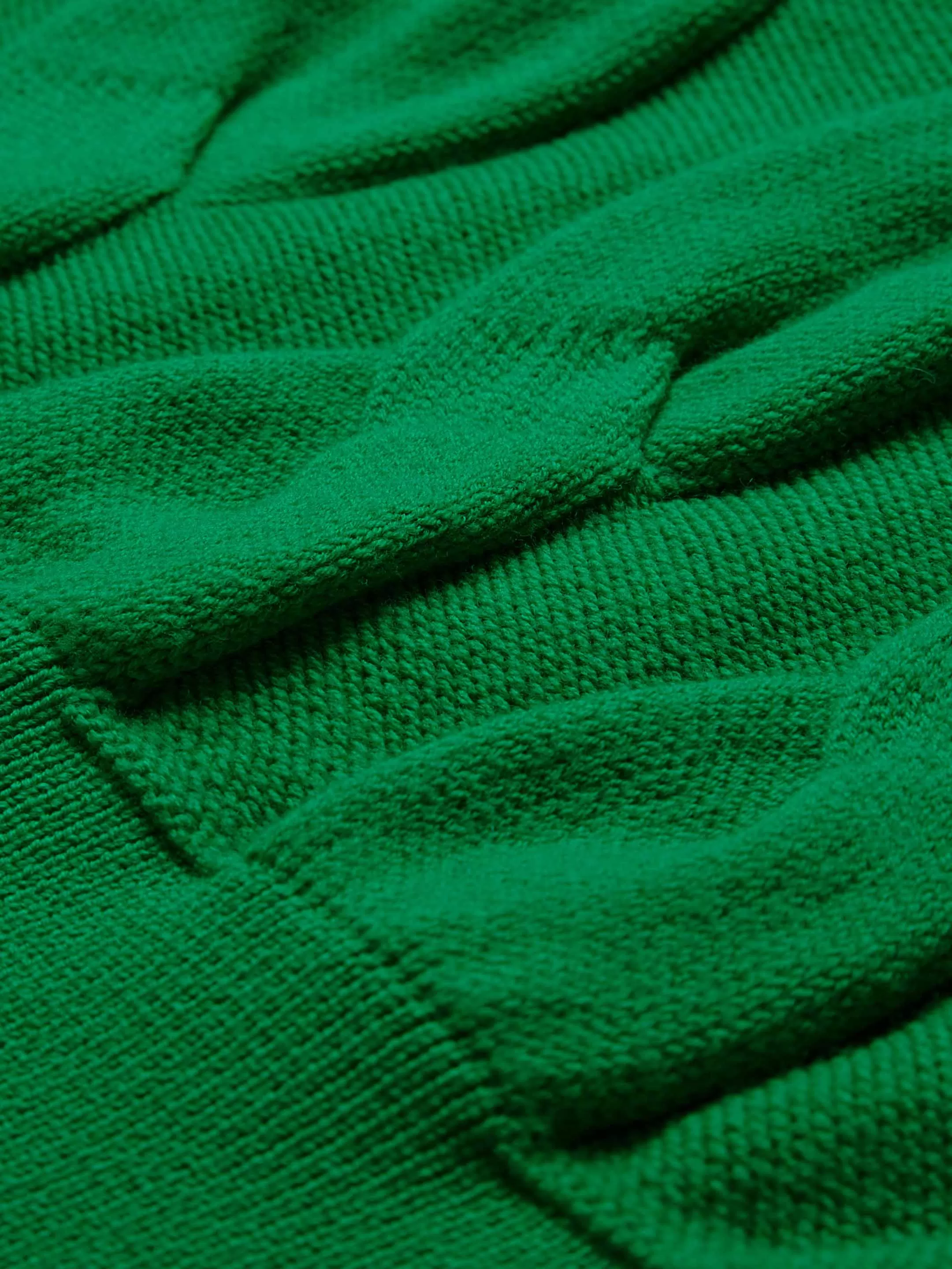 The Exploded Cable Crewneck - Bottle Green