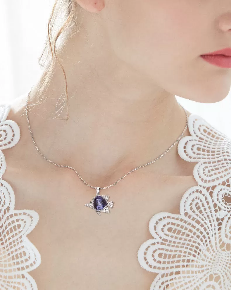 The fantasy amethyst fish necklace