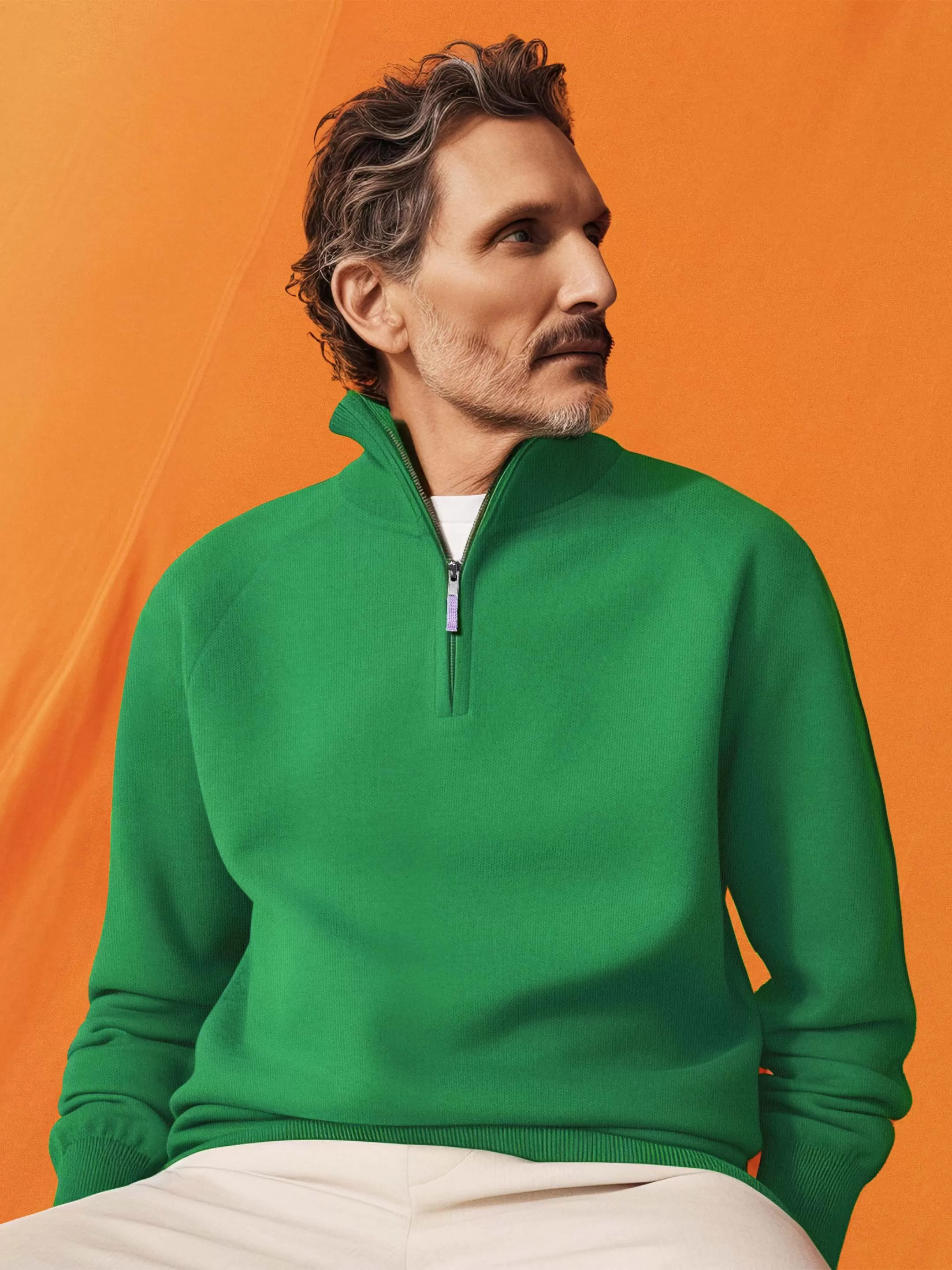 The Half Zip - Pippin Green