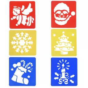 tibetara About 14*15cm Christmas planner stencil pvc journal stencil bullet journal schablone children's Drawing 6 each/lot