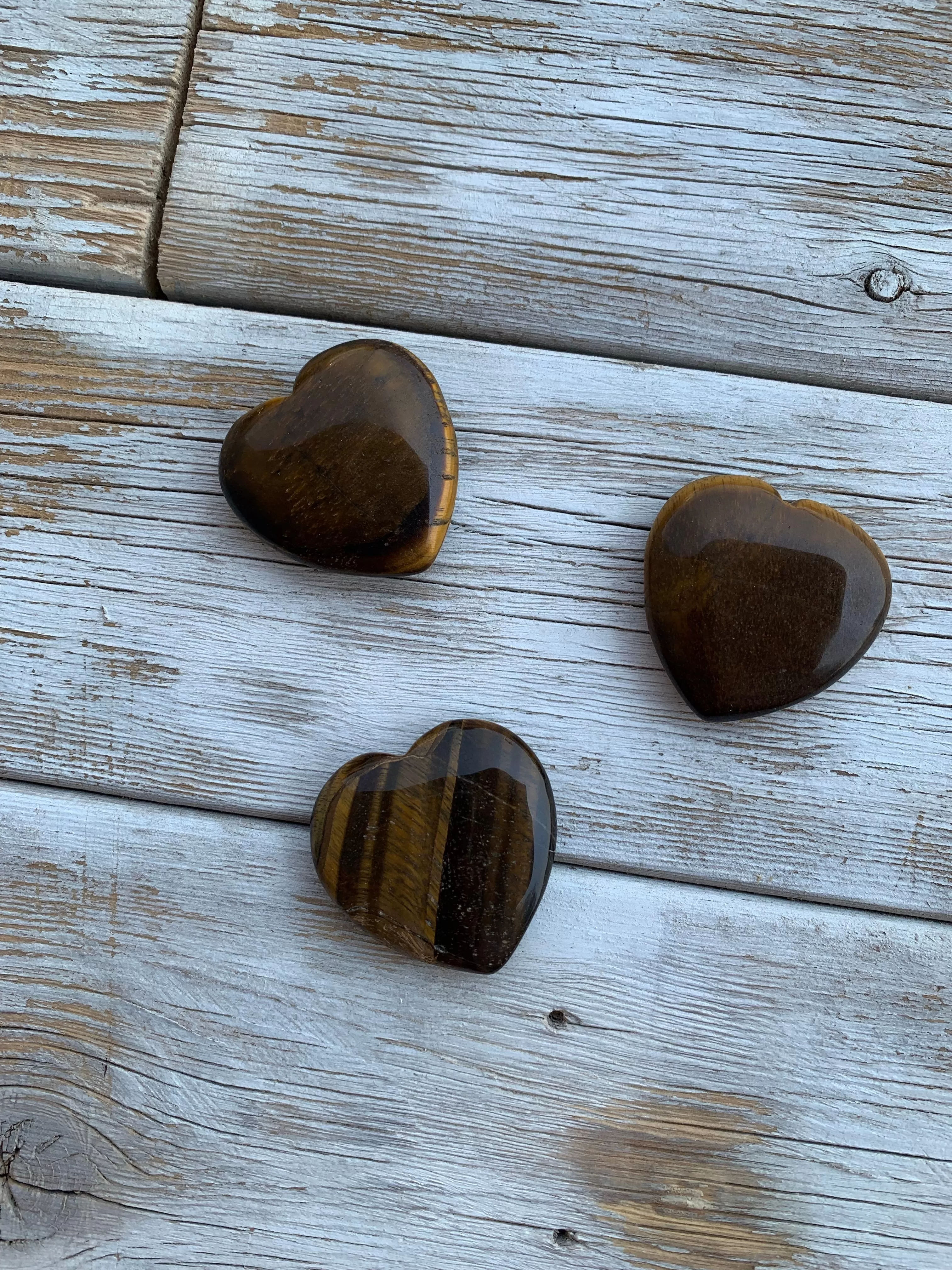 Tiger Eye Gemstone Carved Heart