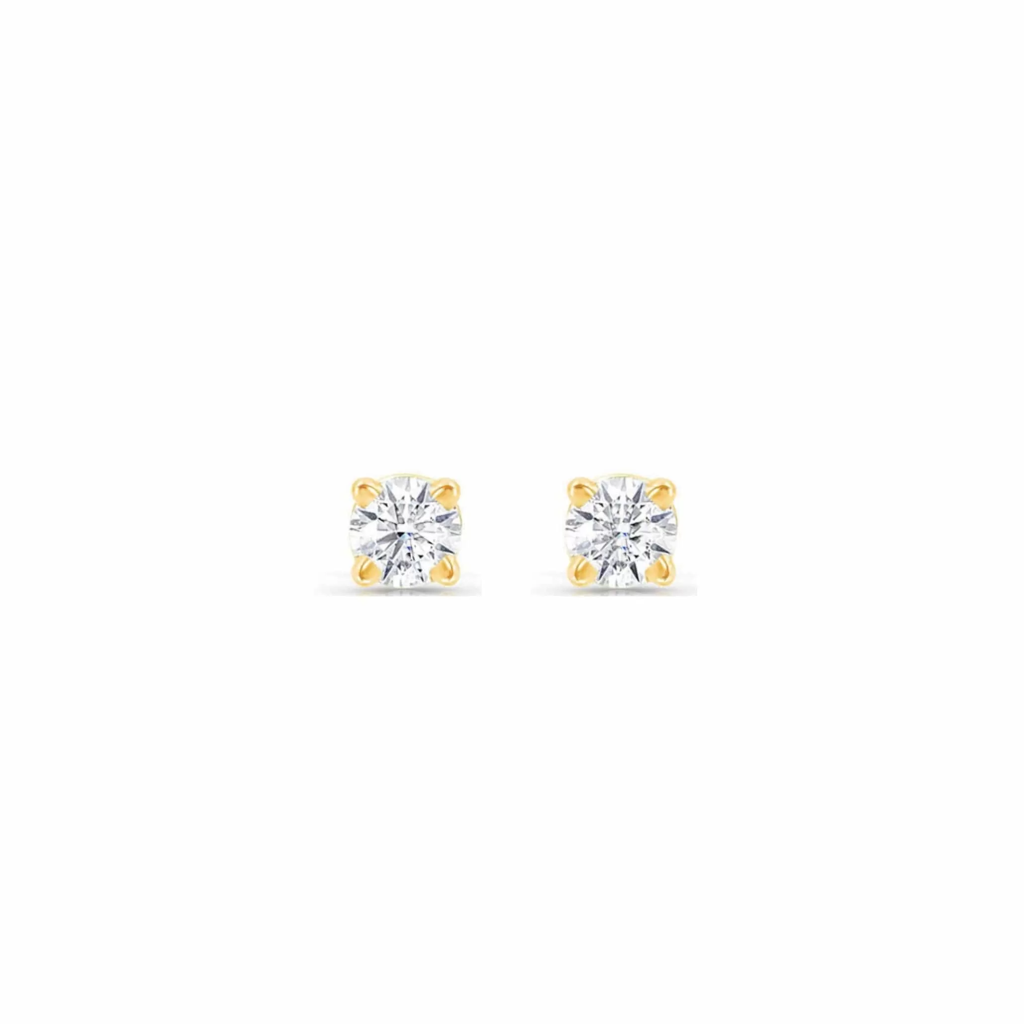 Tiny Diamond Stud Earrings, 2mm, 2.5mm, 3mm