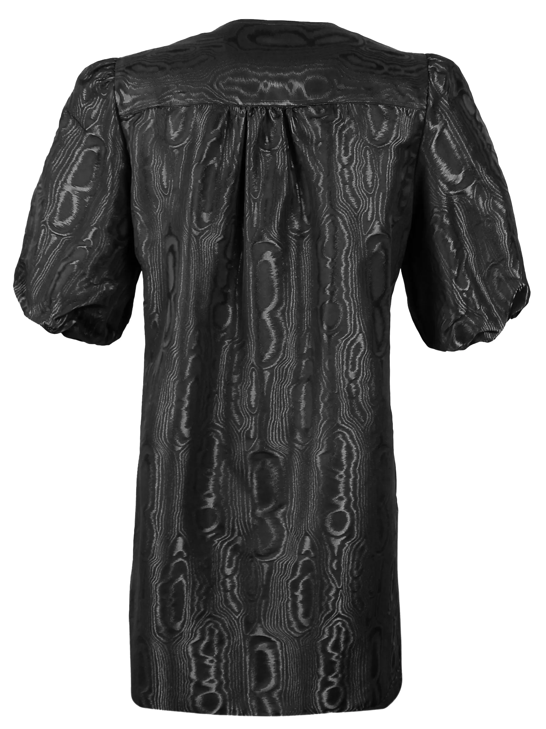 Tish Dress Black Moire Jacquard