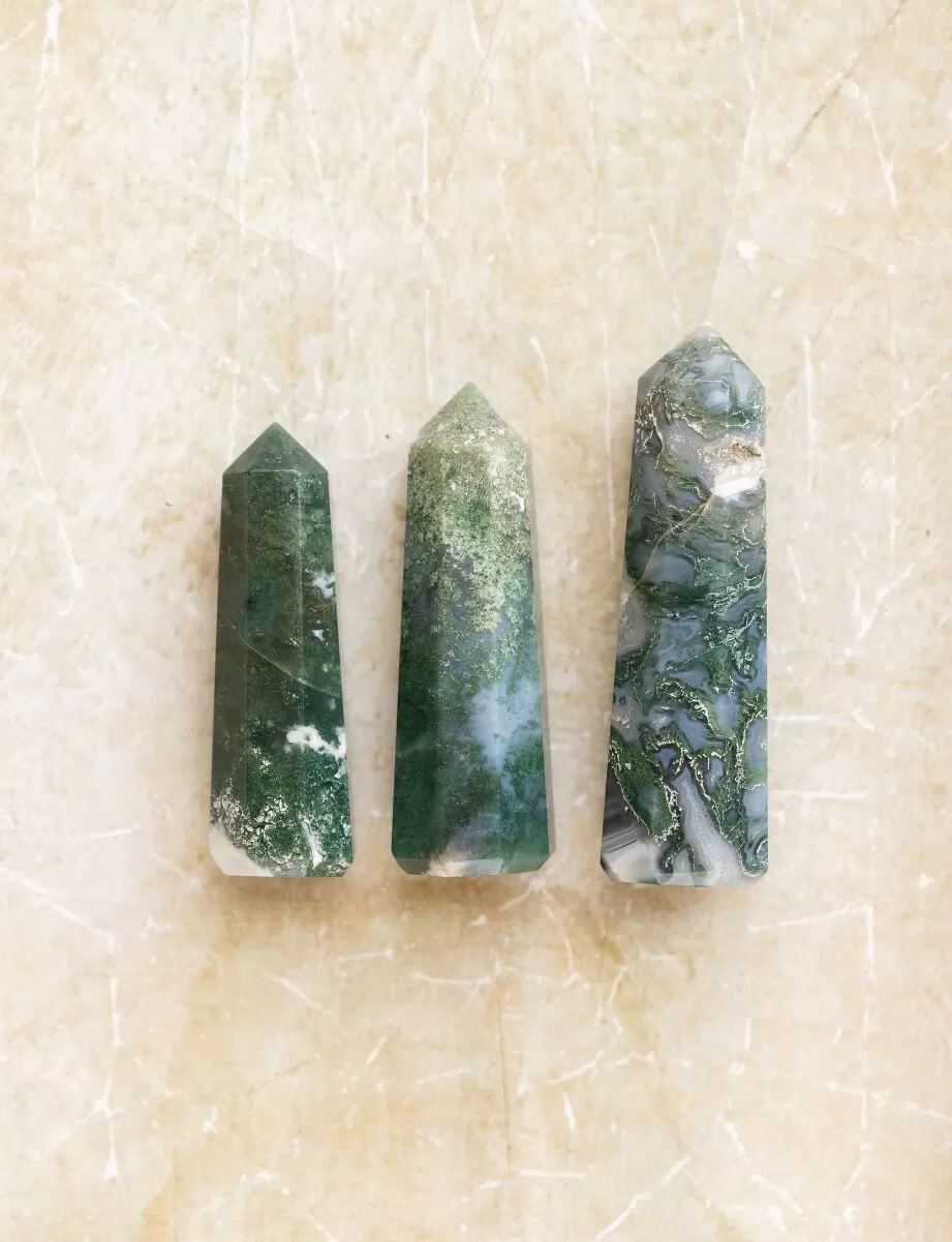 Tree Agate Mini Point for Inner Peace