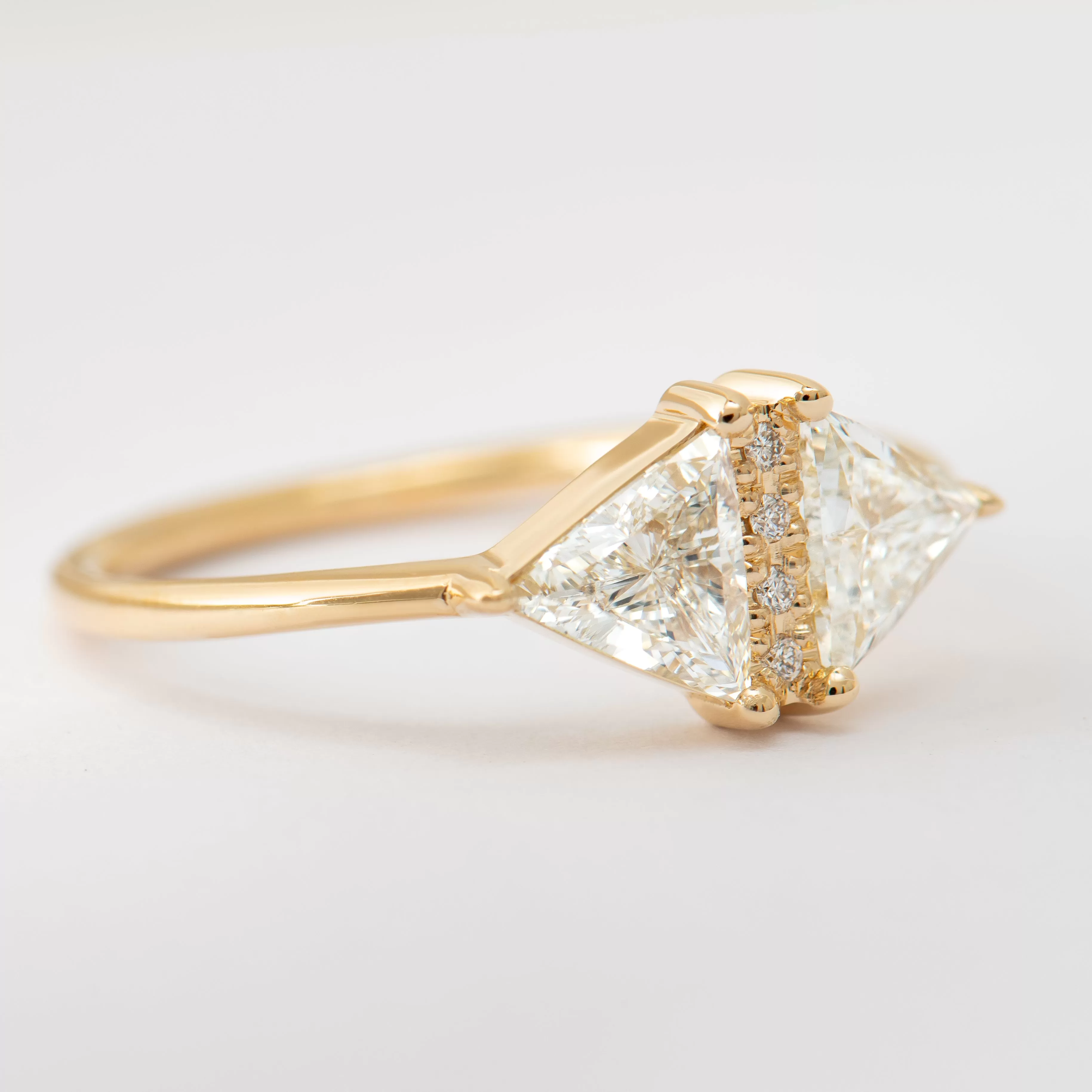 Triangle Cut Diamond Ring - One Carat