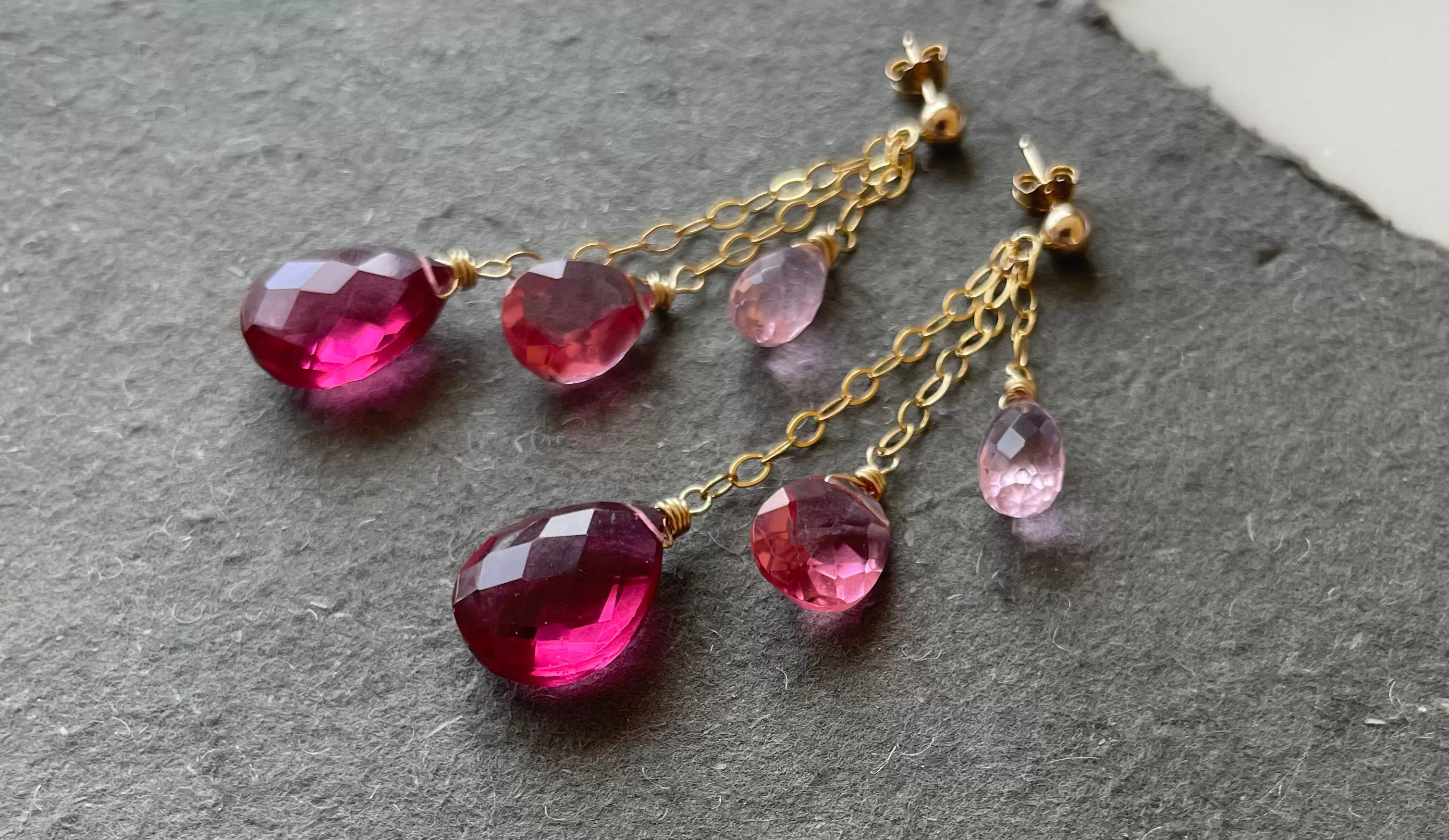 Trio of Pinks Dangles