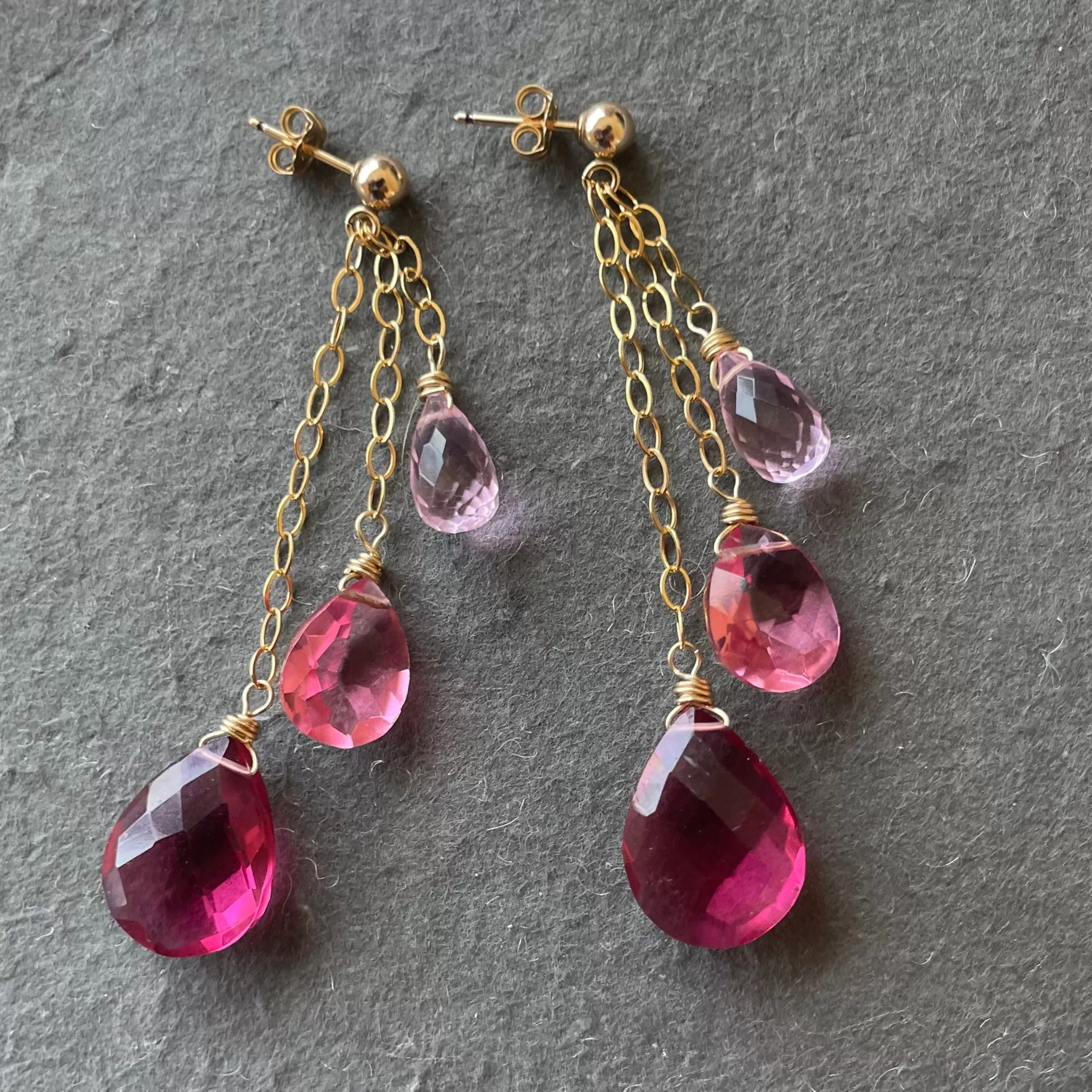 Trio of Pinks Dangles