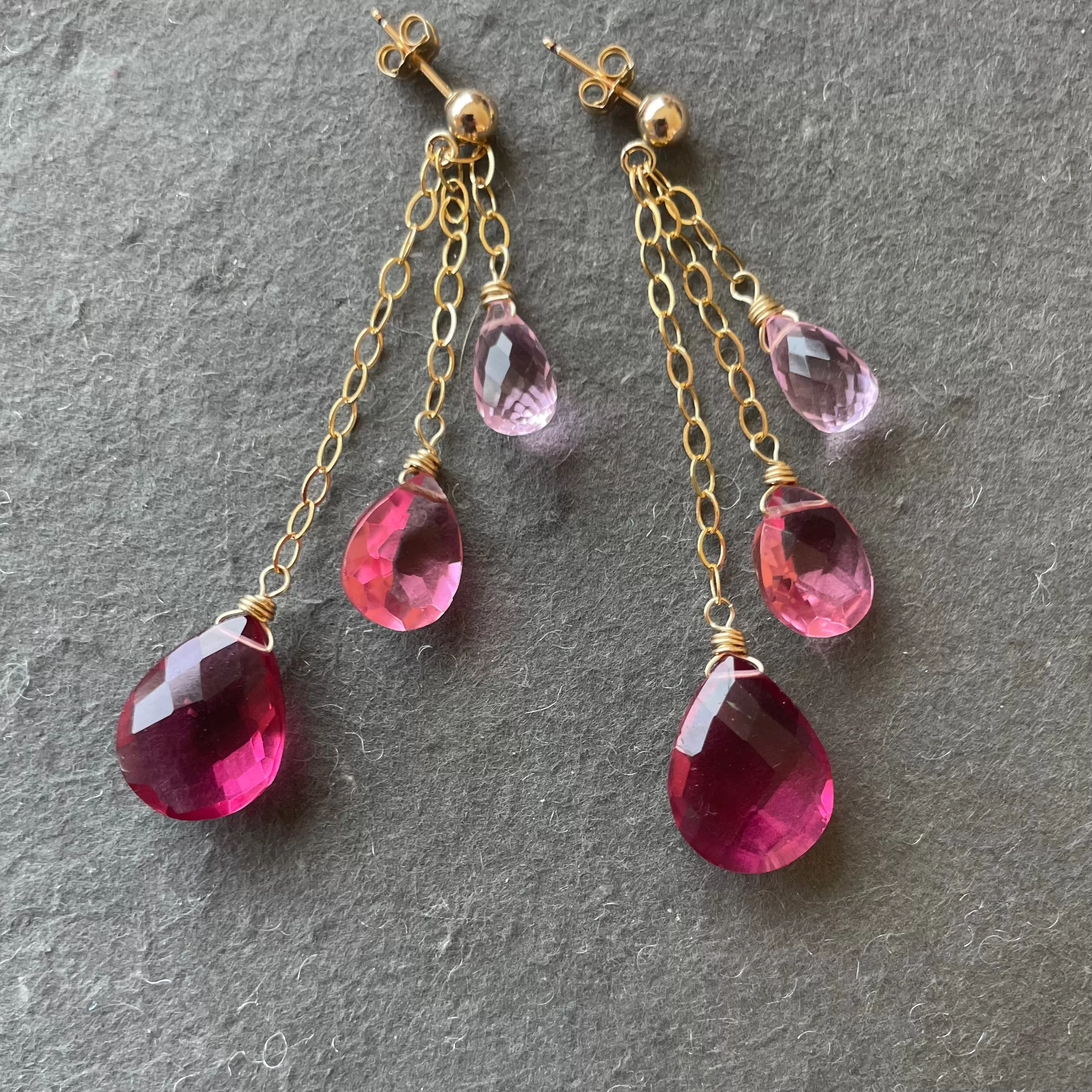 Trio of Pinks Dangles