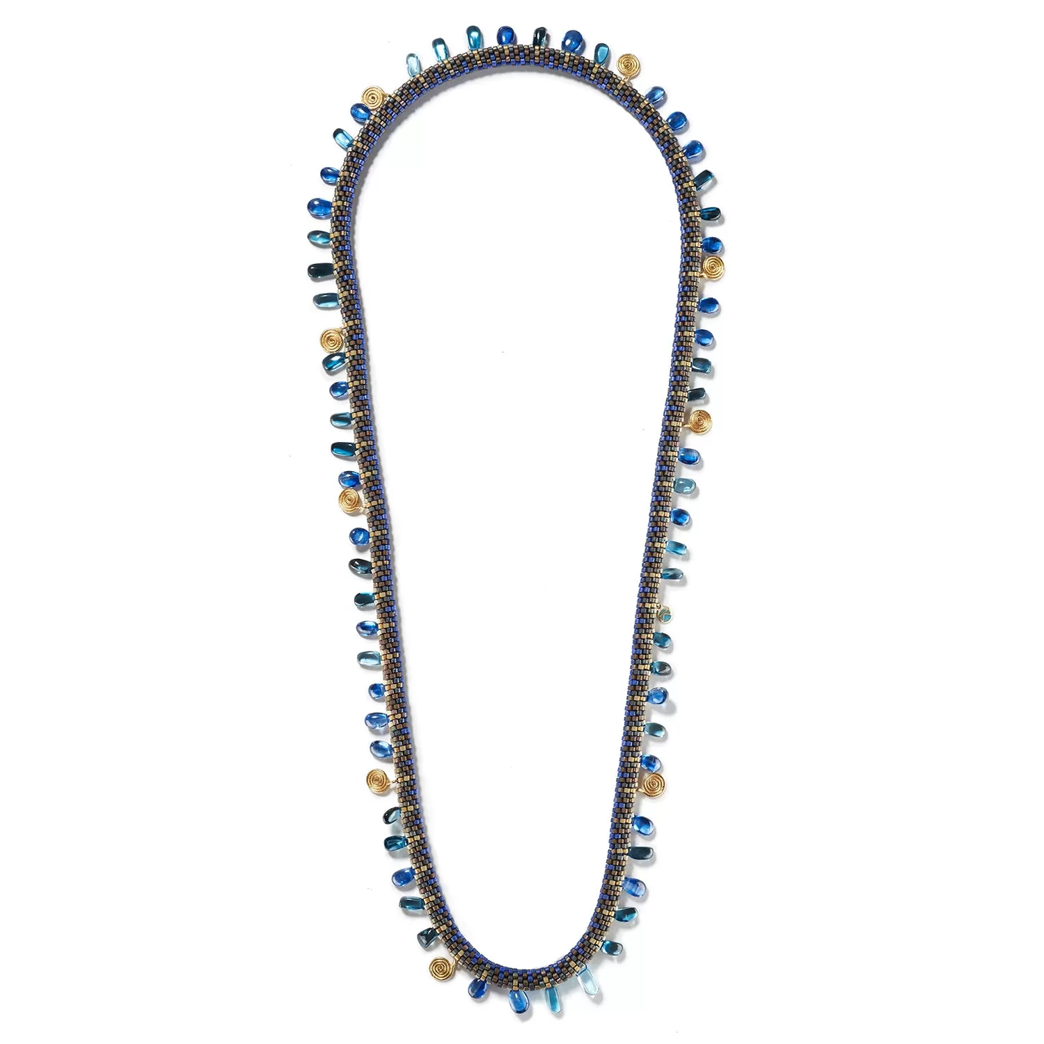 Triple Blue and Gold Bracelet/Necklace