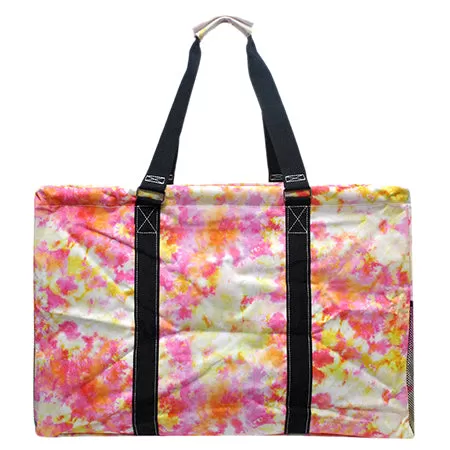 Tropical Tie Dye NGIL Mega Shopping Utility Tote Bag