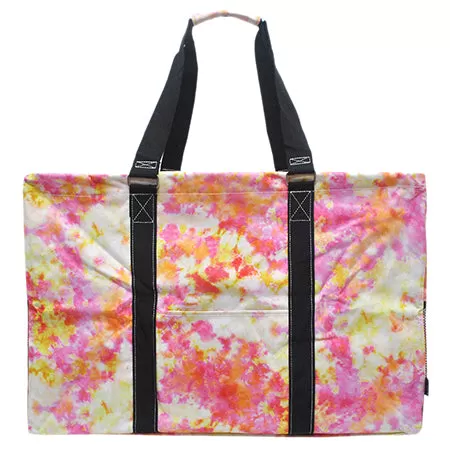 Tropical Tie Dye NGIL Mega Shopping Utility Tote Bag